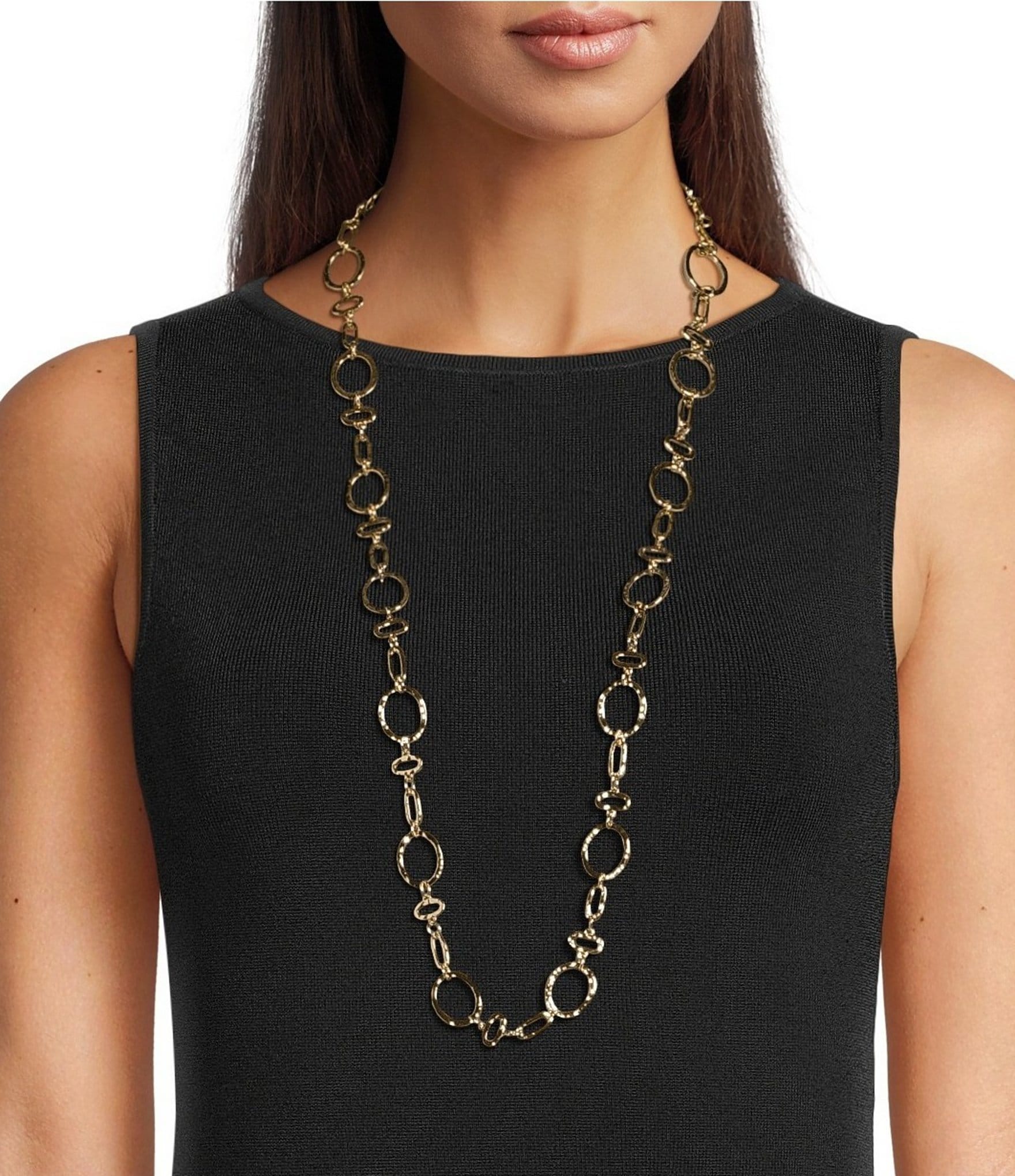 Dillard's Mixed Link Chain Long Strand Necklace