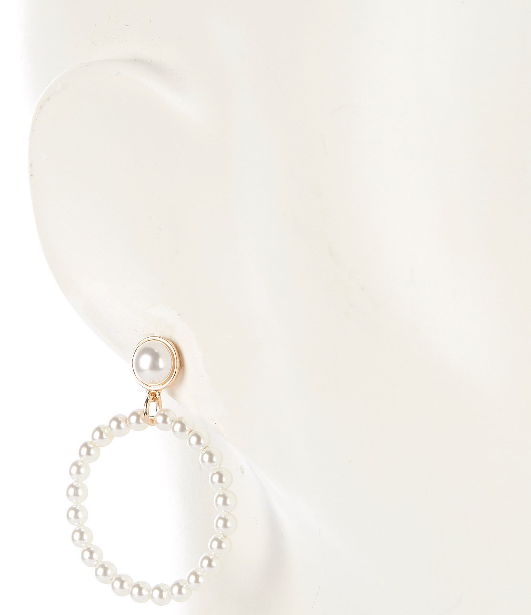 Dillard's Orbital Pearl Drop Earrings