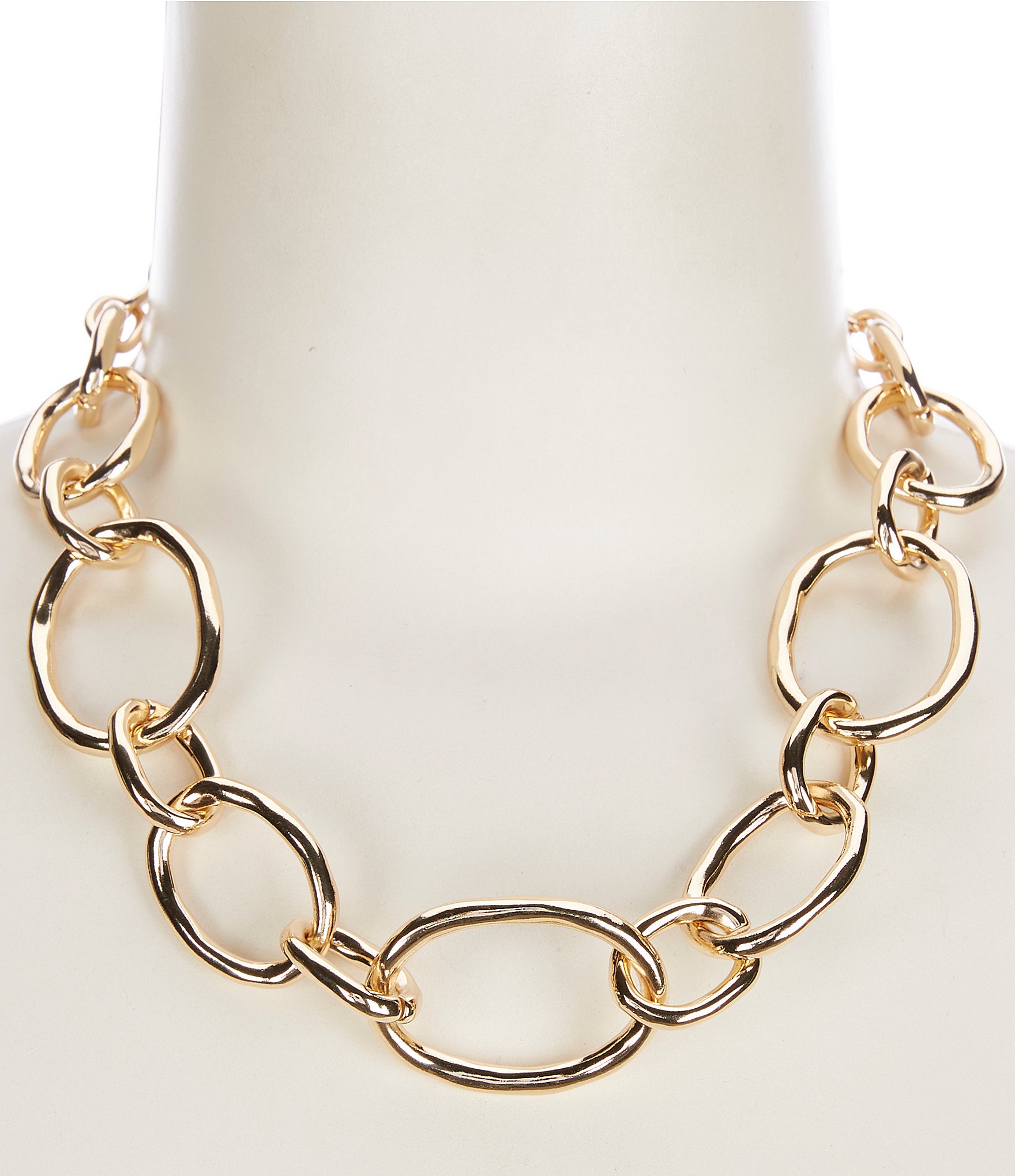 Dillard's Organic Multi Oval Ring Frontal Statement Necklace | Dillard's