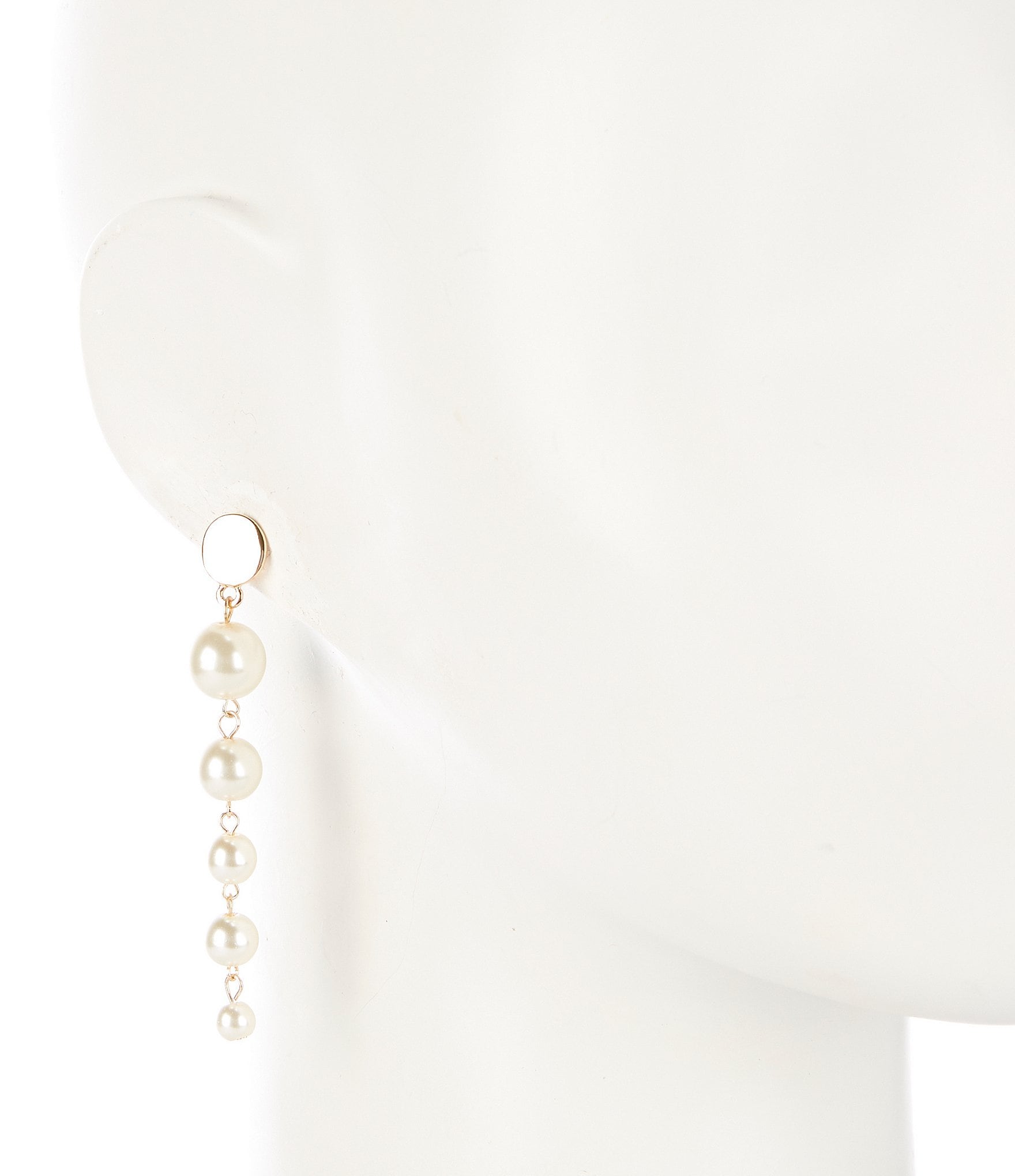 Dillard's Pearl Drop Linear 3'' Earrings