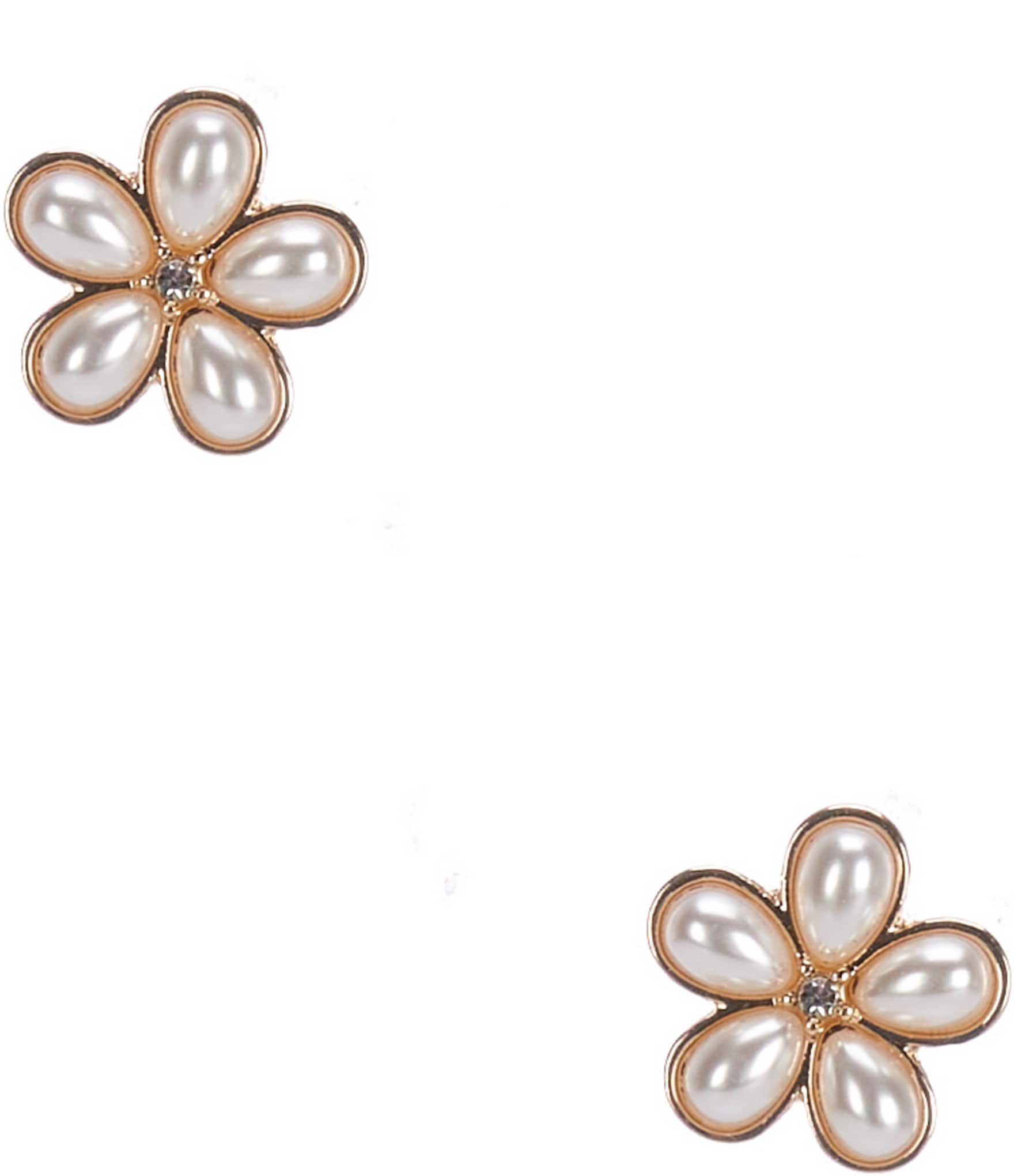 Dillard's Pearl Rose Stud Earrings