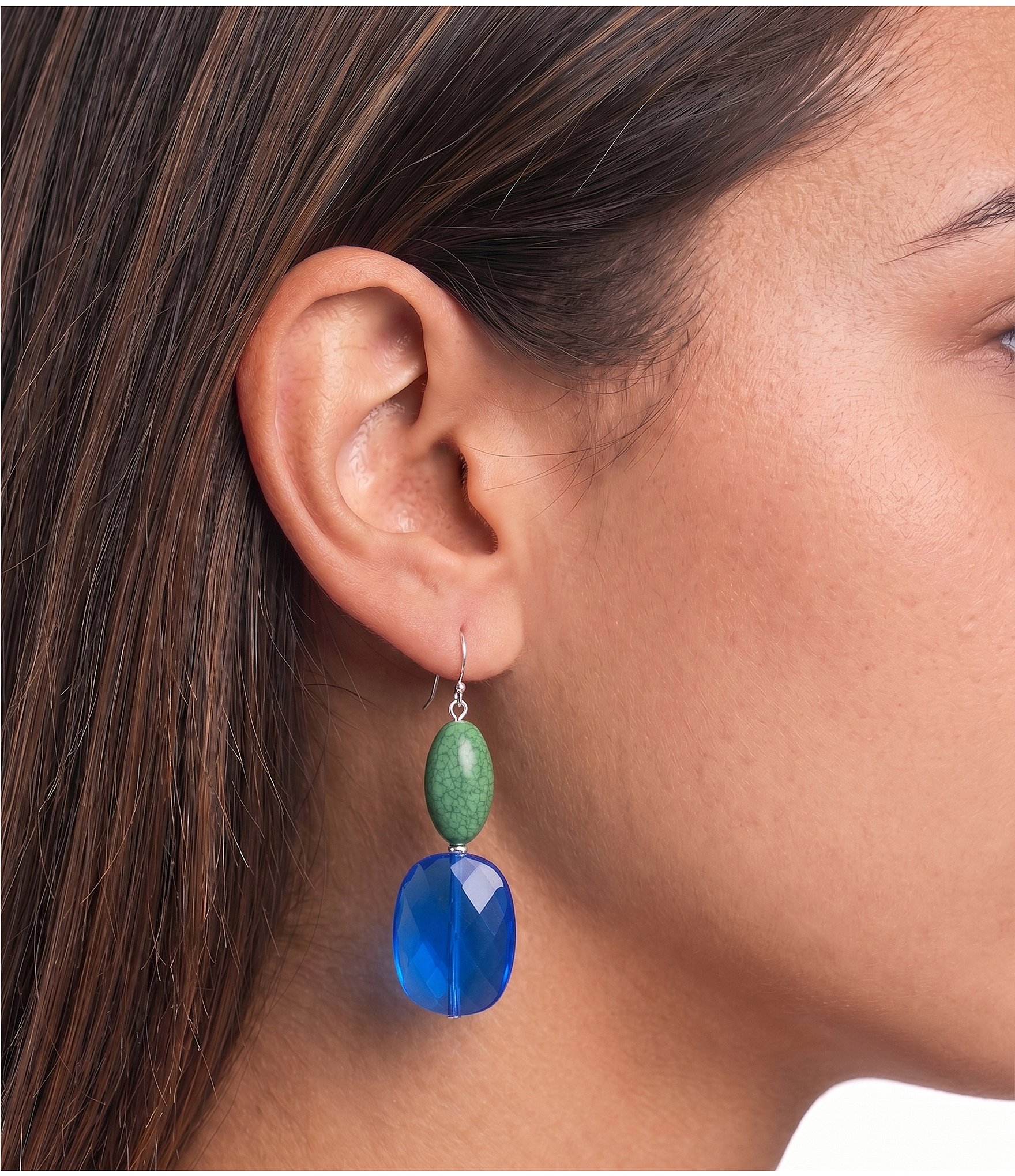 Dillard's Pebble Beach Beaded Resort Statement Earrings