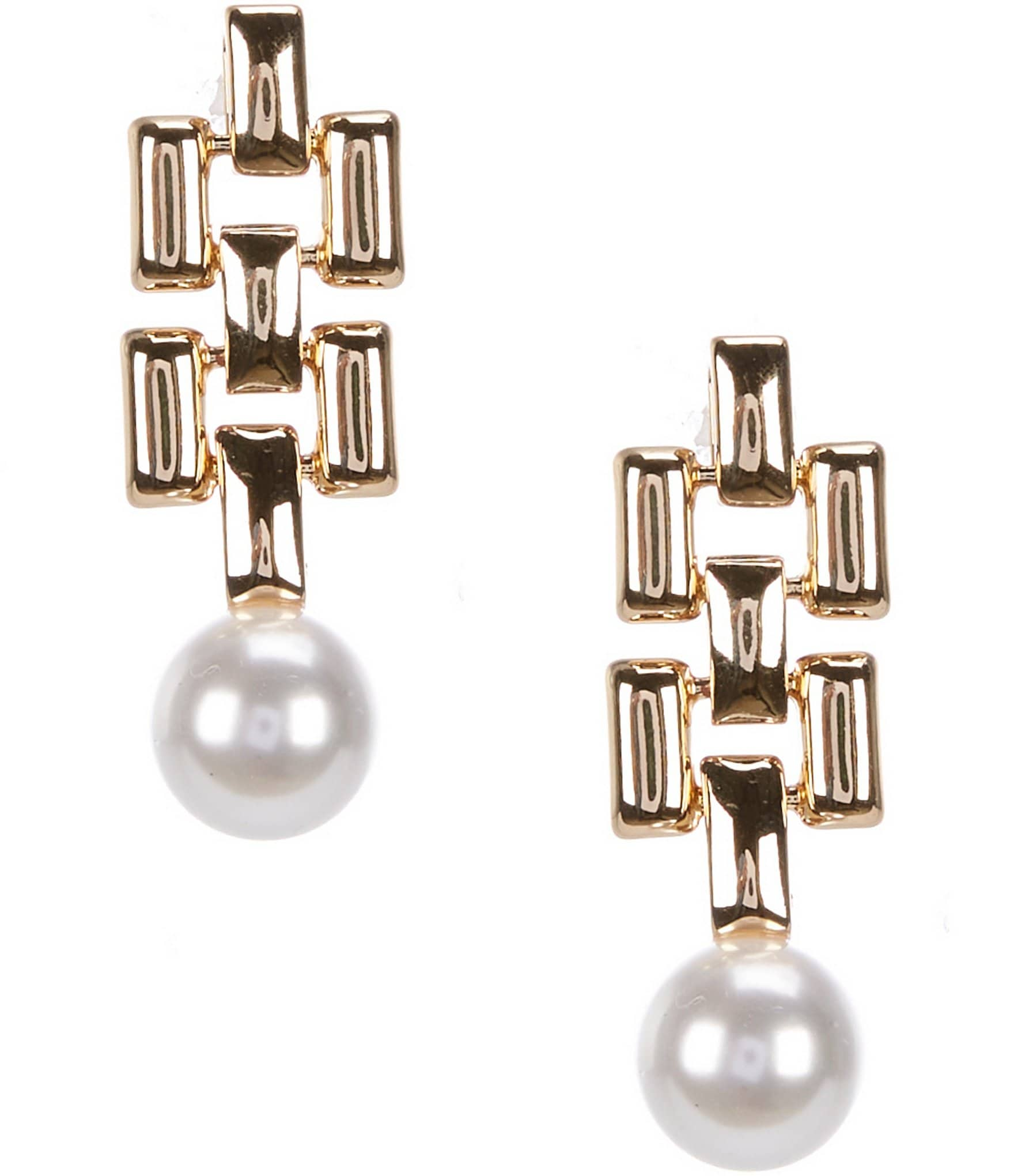 Dillard's Pearl Weave Drop Earrings