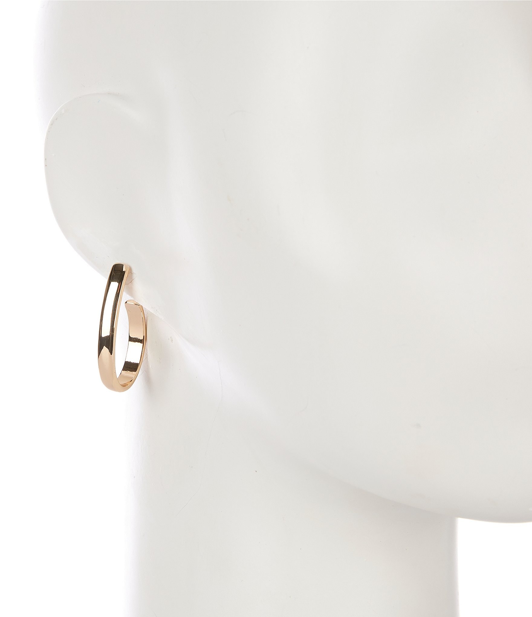 Dillard's Polished Metal J Hoop Earrings