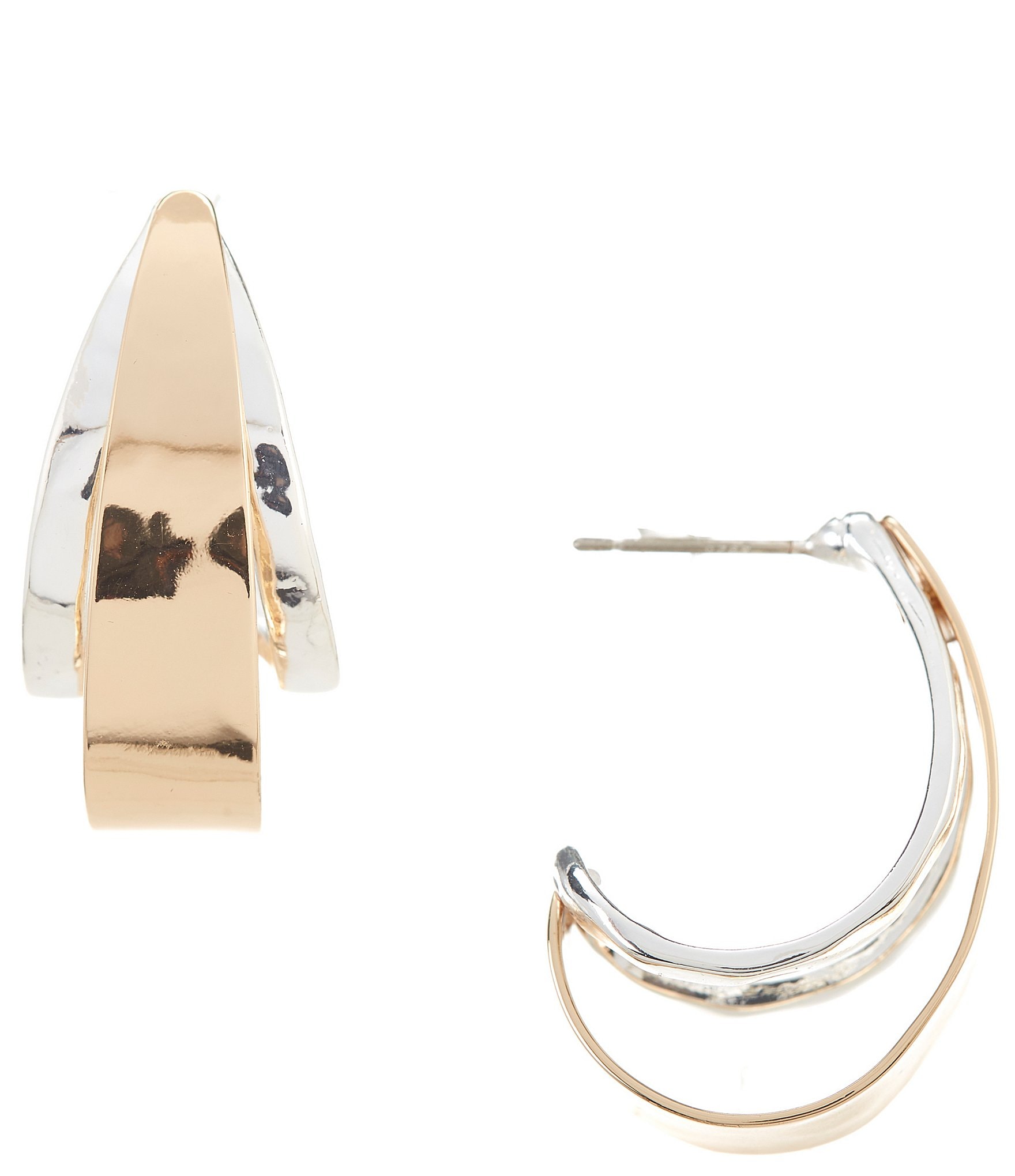 Dillard's Polished Square Metal Hoop Earrings