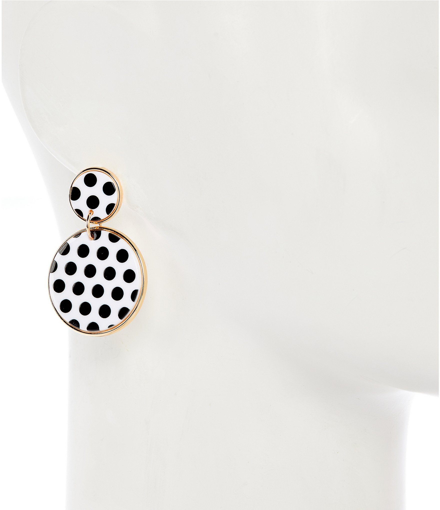 Dillard's Polka Dot Double Drop Earrings
