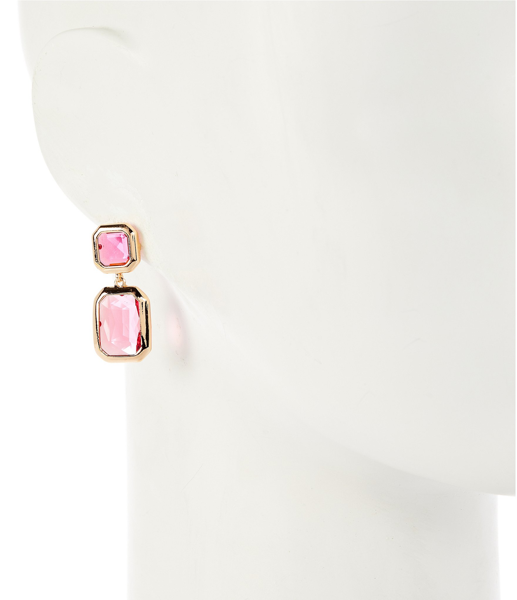 Dillard's Resin Stone Square Double Drop Earrings