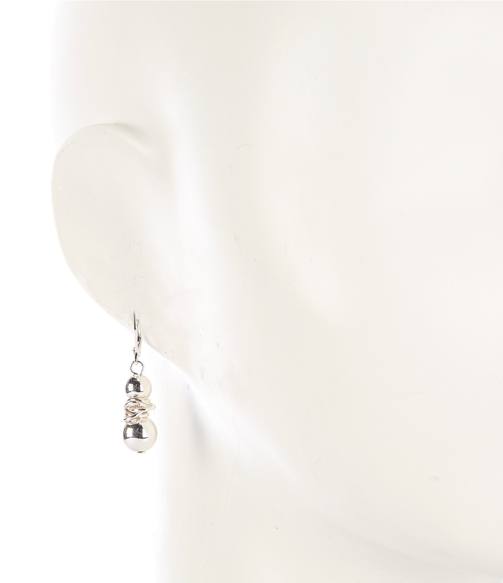 Dillard's Round Bead Double Drop Earrings