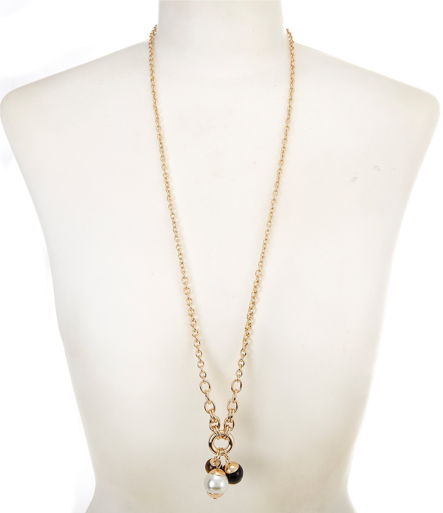 Dillard's Shaky Beads Long Pendant Necklace