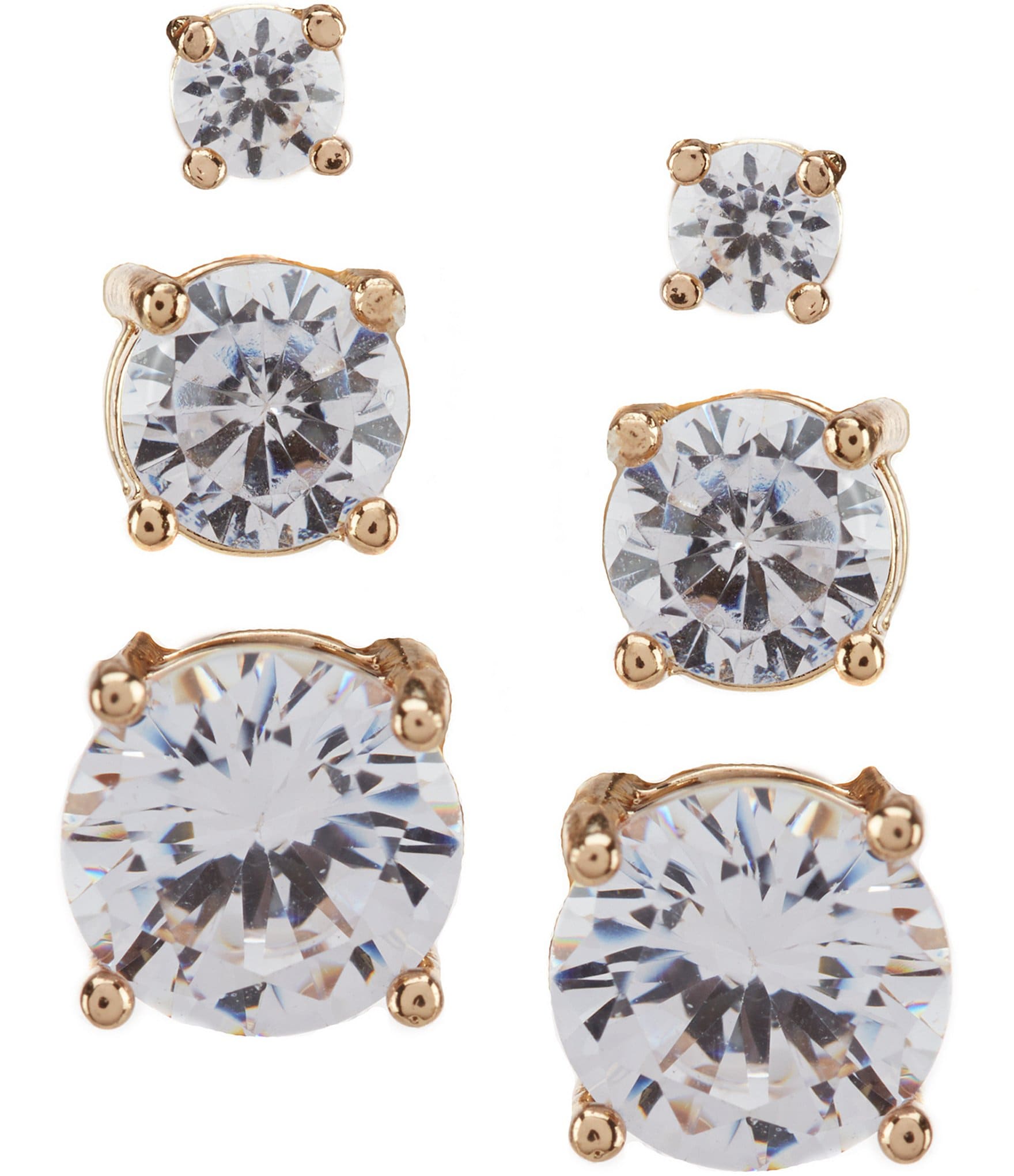 Dillard's Tailored Faux-Crystal Sensitive Earring Set