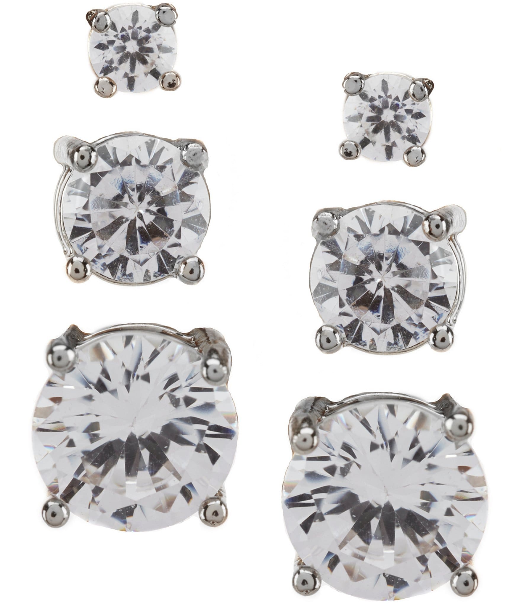 Dillard's Tailored Faux-Crystal Sensitive Earring Set