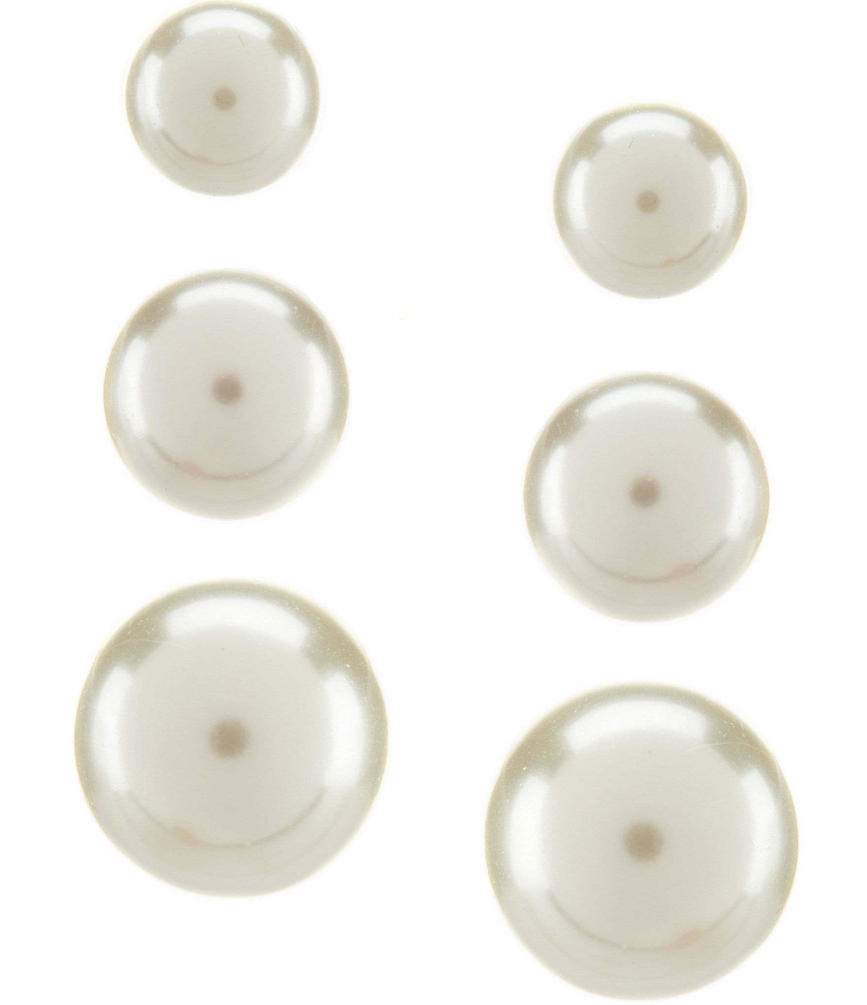 Dillard's Tailored Faux-Pearl Stud Trio Sensitive Earring Set