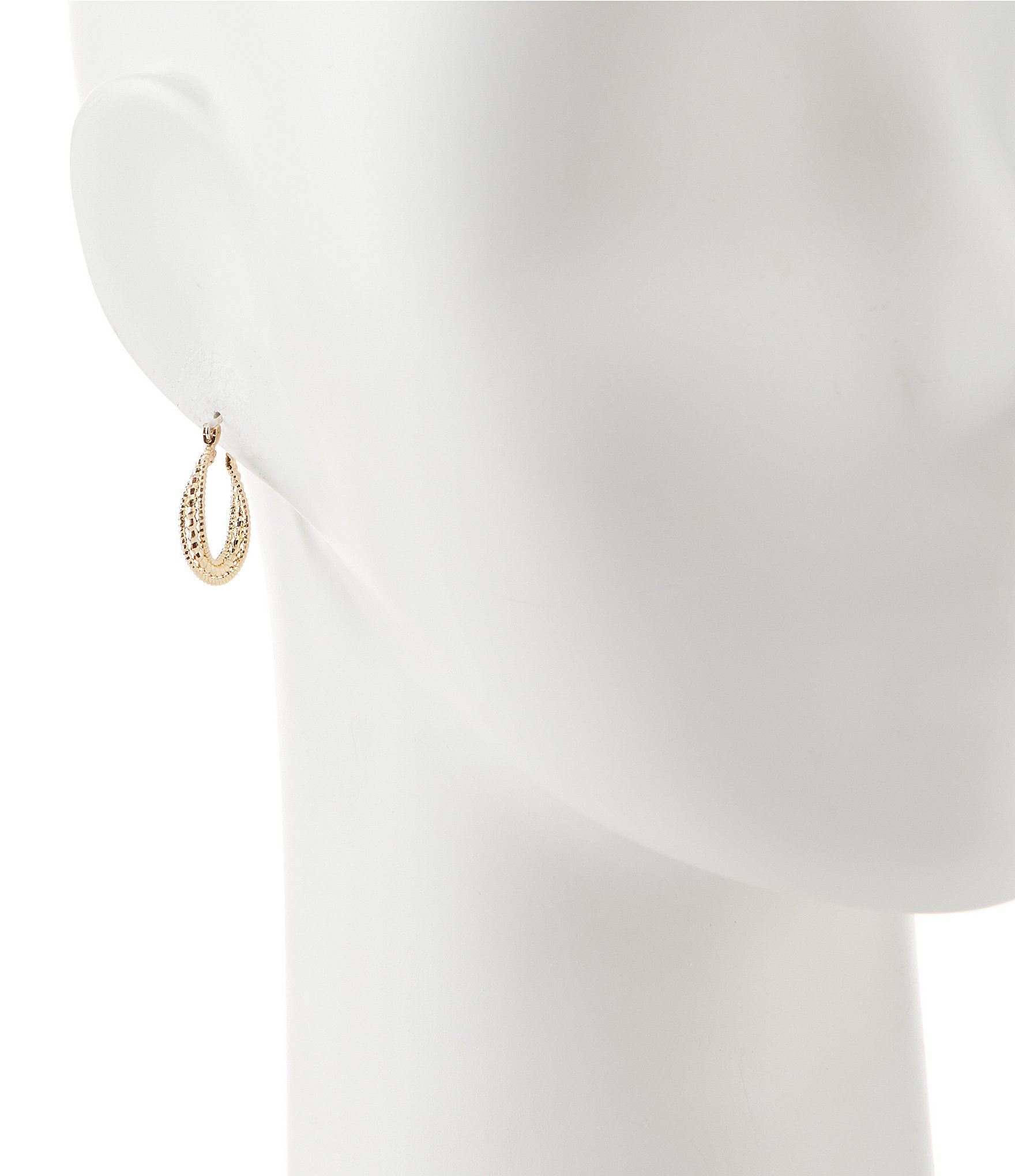 Dillard's Tailored Small Twist Hoop Sensitive Earrings