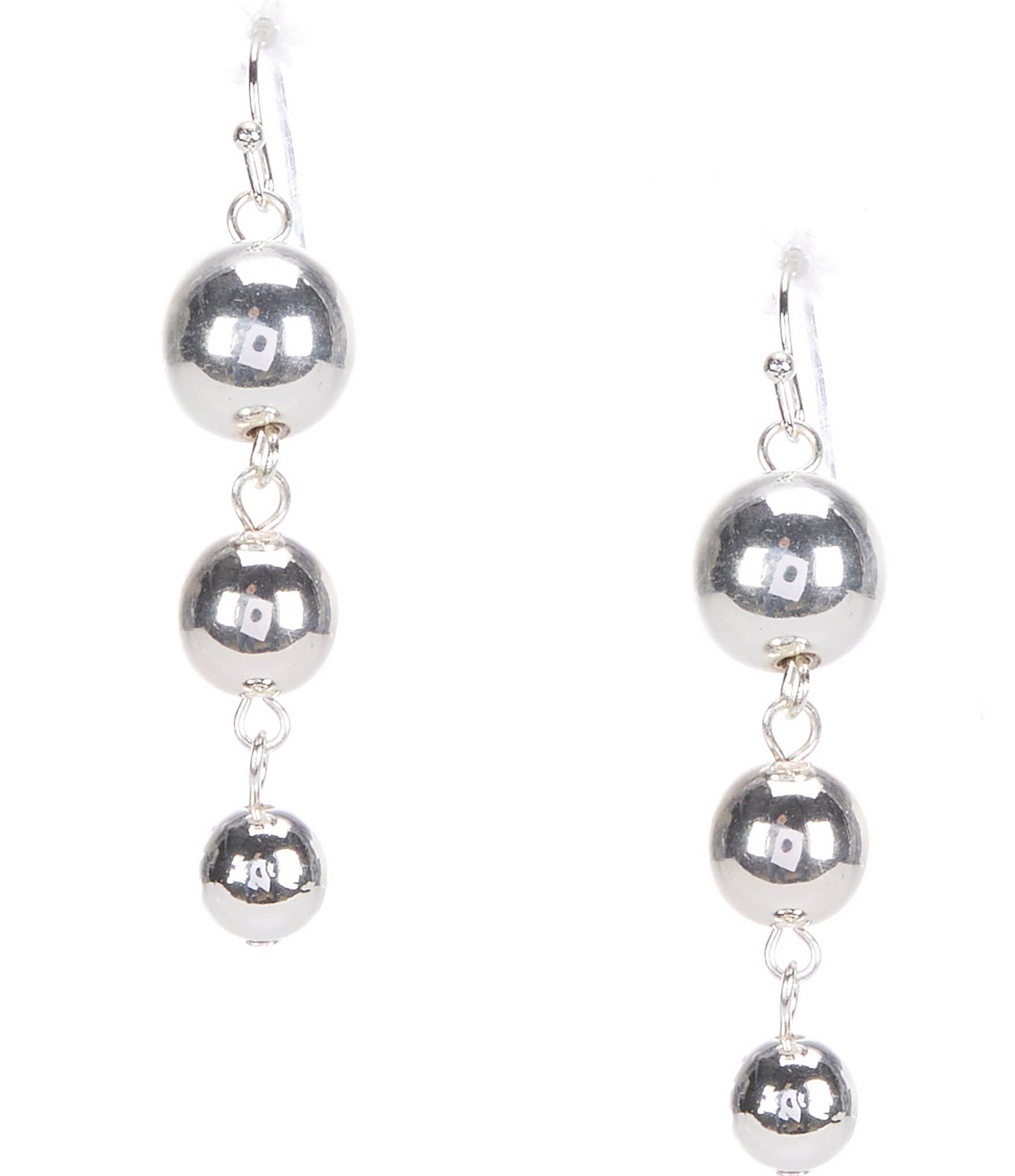 Dillard's Triple Shiny Ball Drop 2'' Earrings