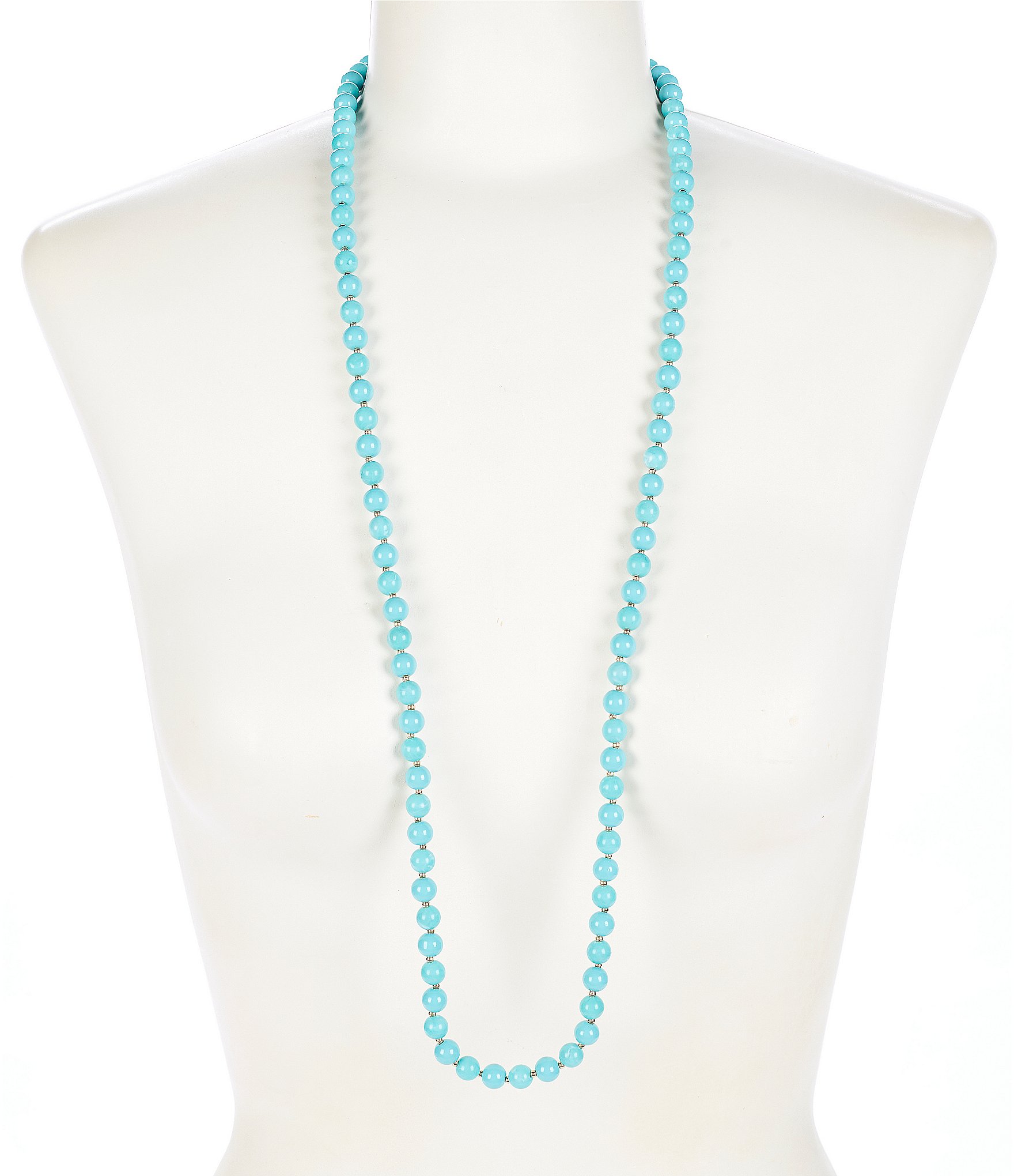 Dillard's Turquoise Beaded Long Strand Necklace | Dillard's