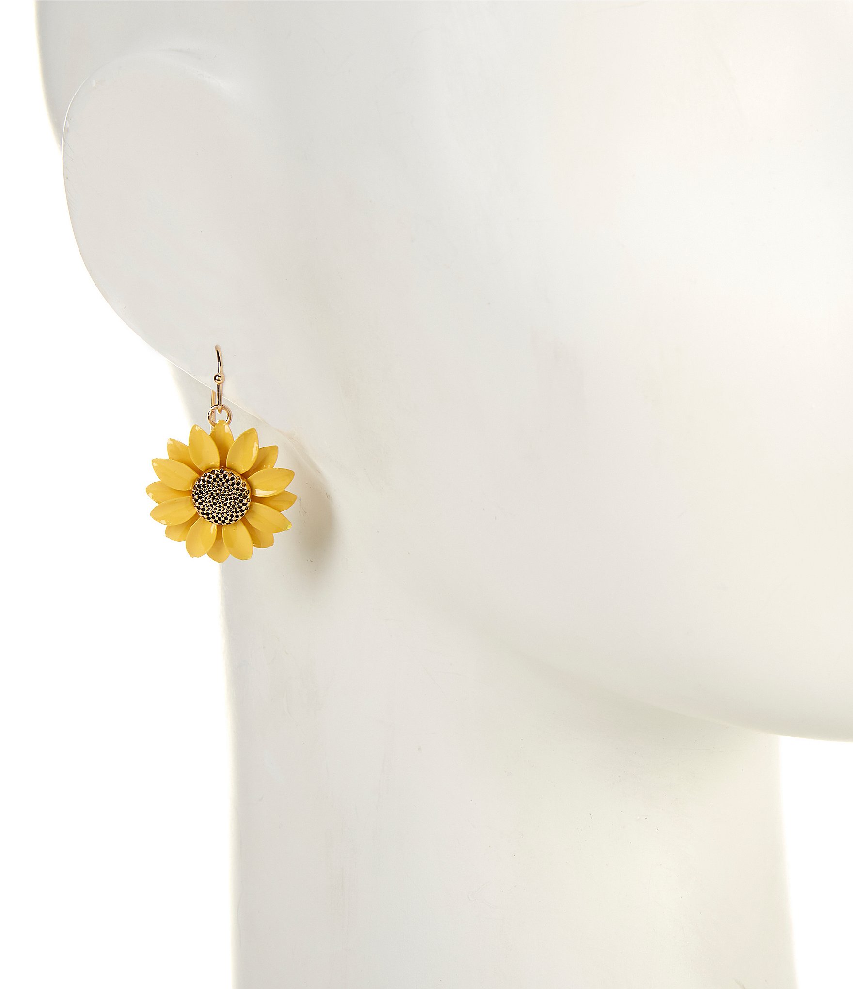 Dillard's Yellow Sunflower Drop Earrings