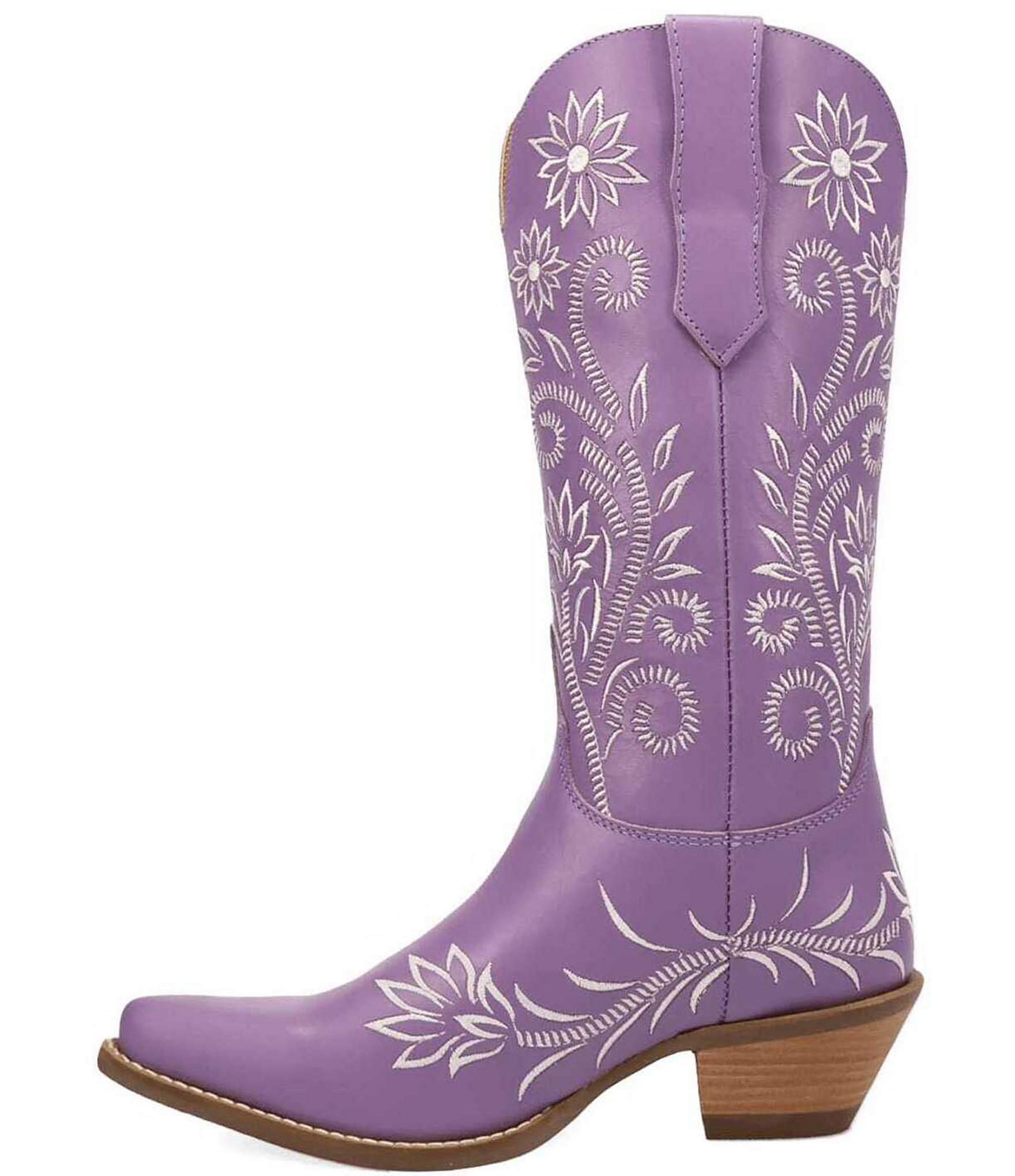 Dingo Buttercup Floral Embroidered Leather Tall Western Boots