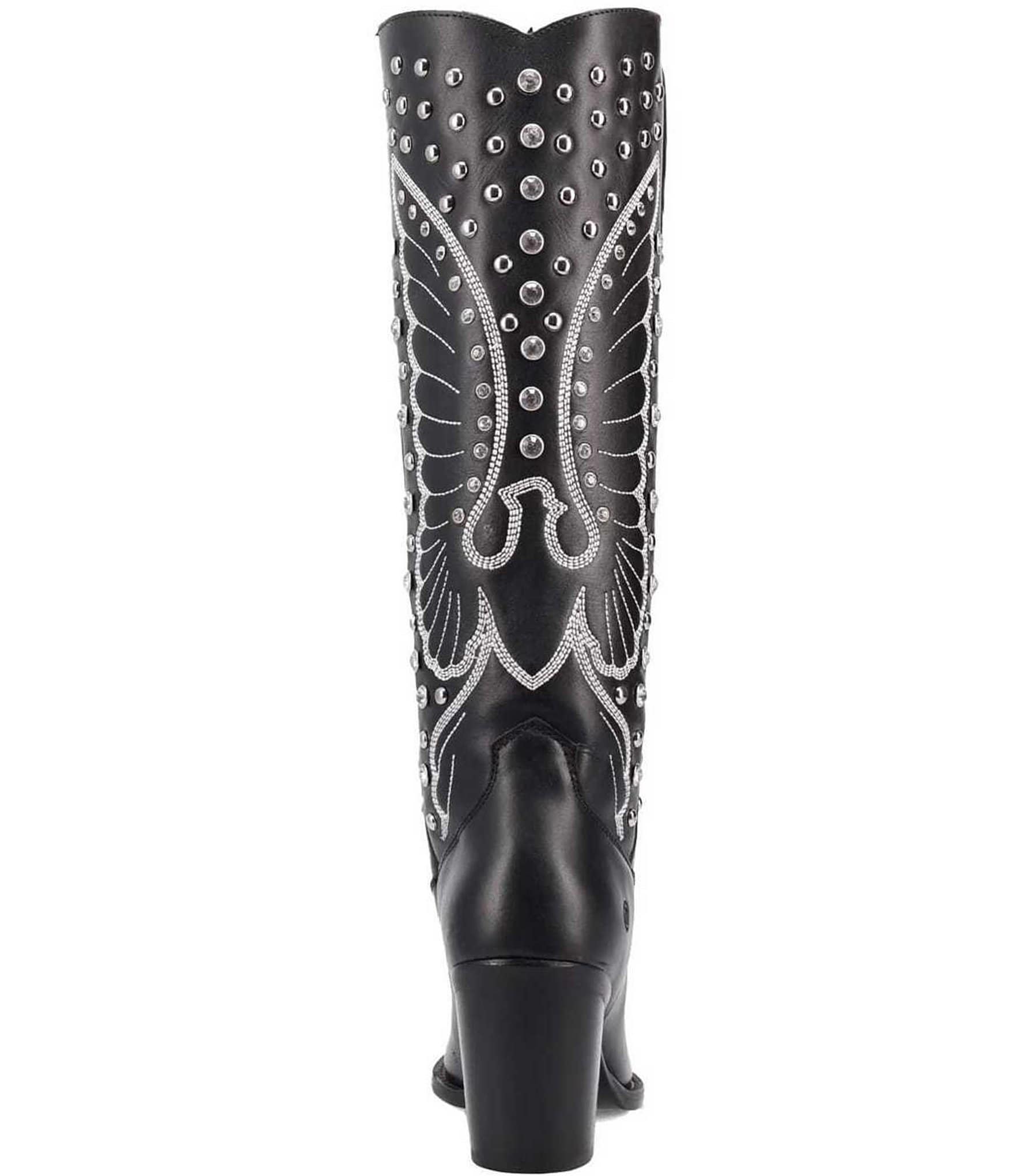 Dingo Diamonds Forever Leather Rhinestone Studded Tall Western Boots