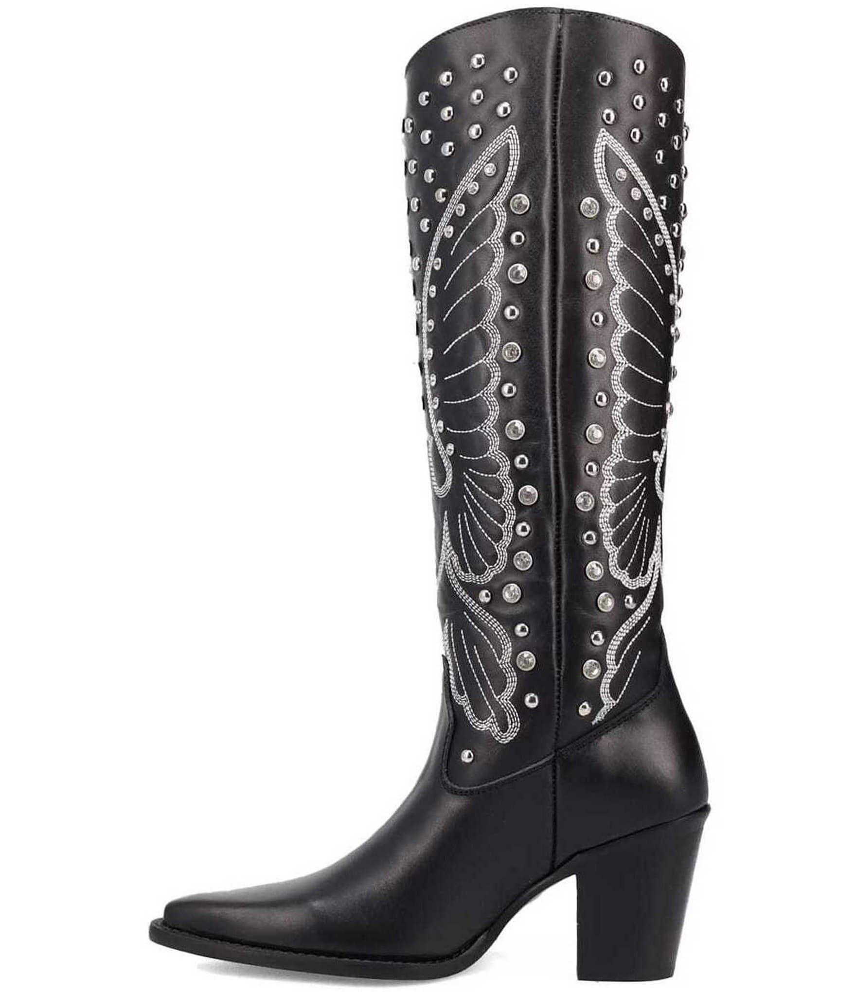 Dingo Diamonds Forever Leather Rhinestone Studded Tall Western Boots