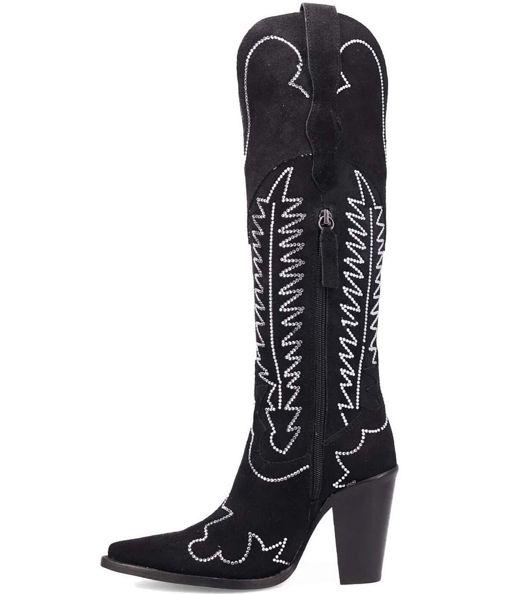 Dingo Double Take Suede Rhinestone Western Boots