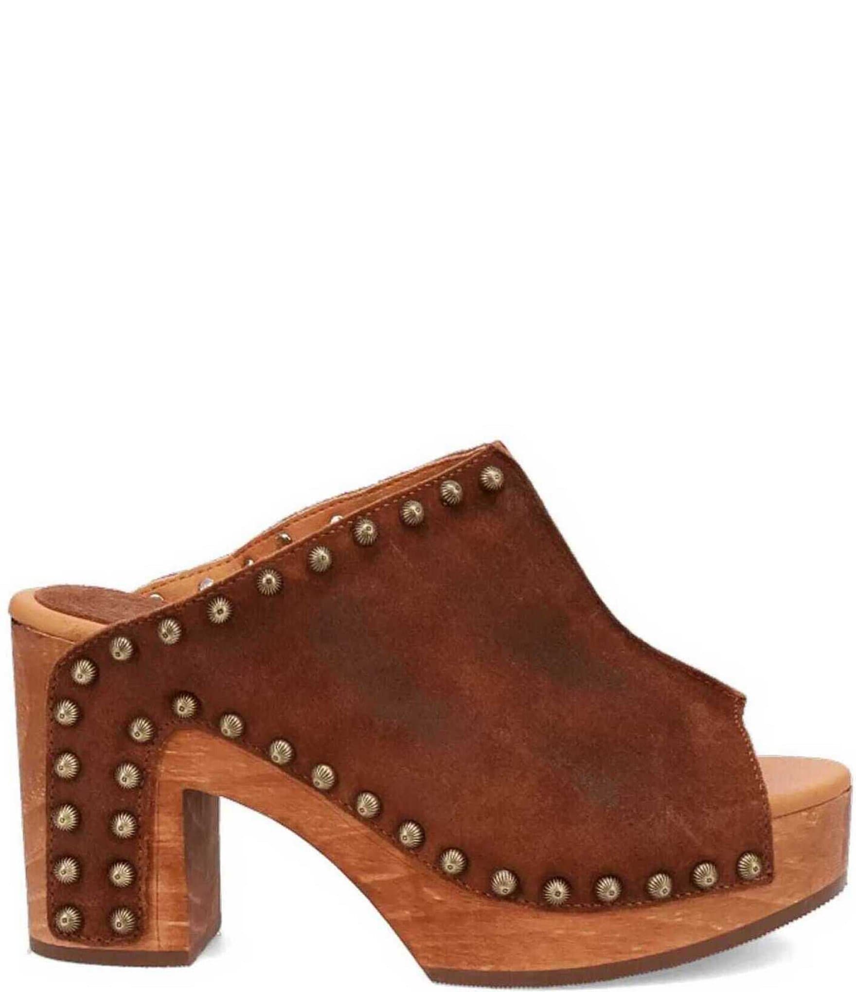 Dingo Echo Suede Studded Platform Slide Sandals