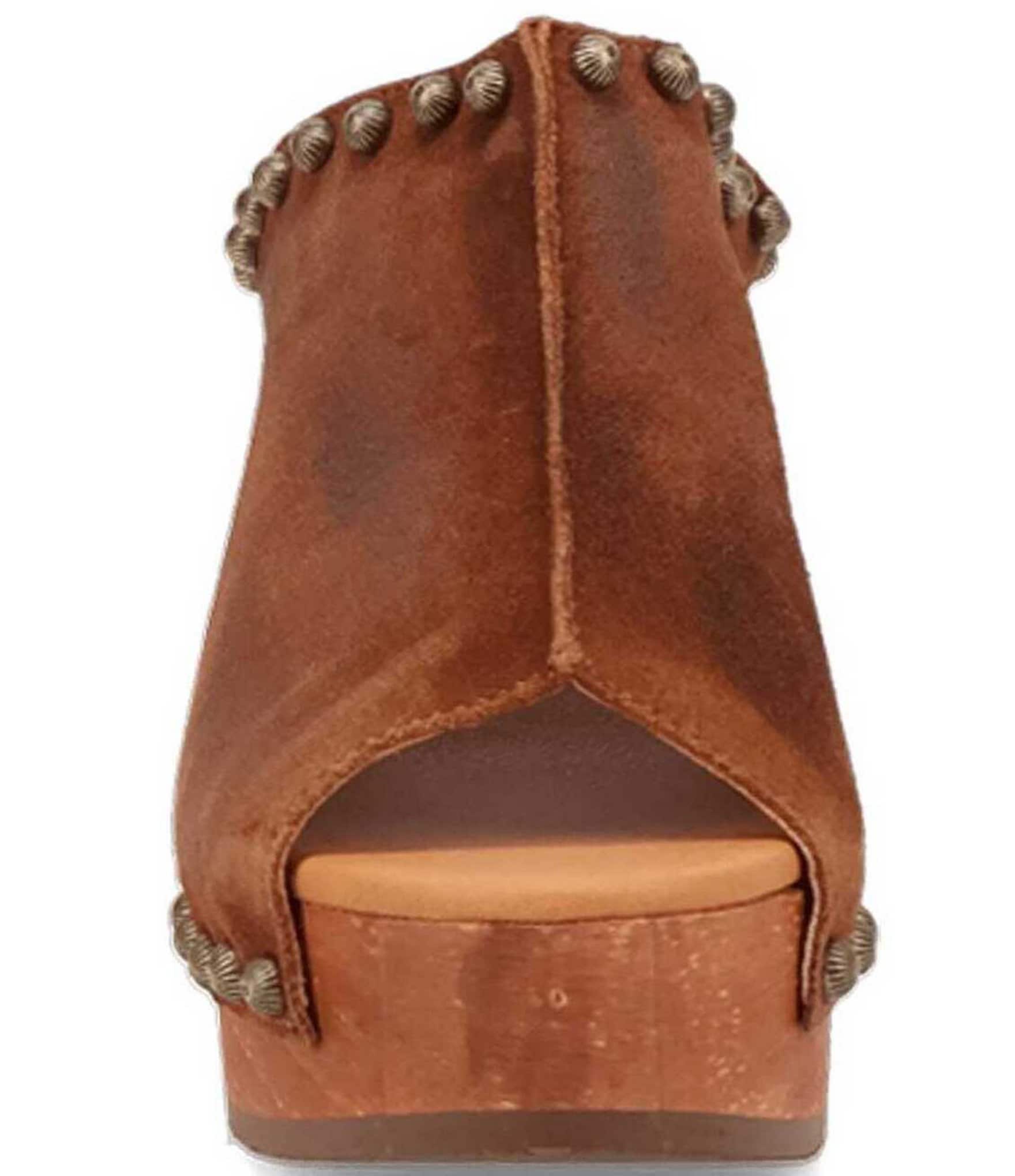 Dingo Echo Suede Studded Platform Slide Sandals