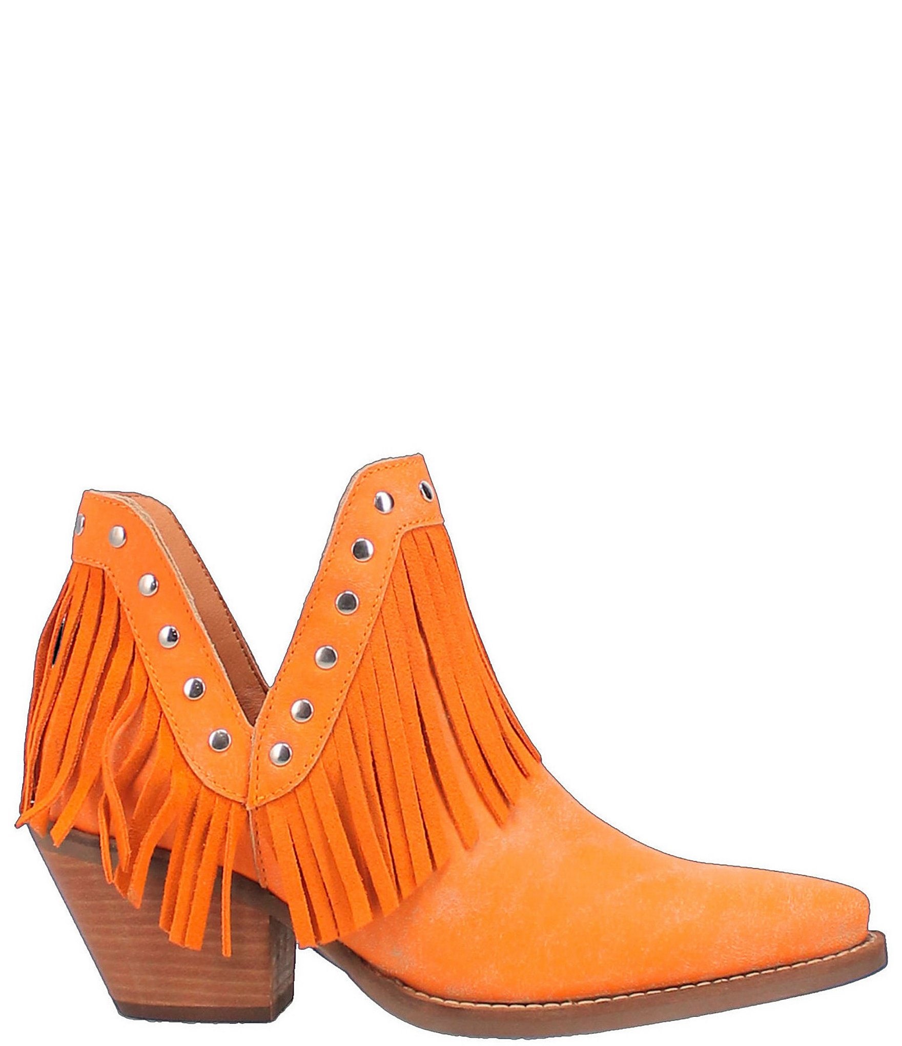 Dingo Fine N Dandy Suede Fringe Booties