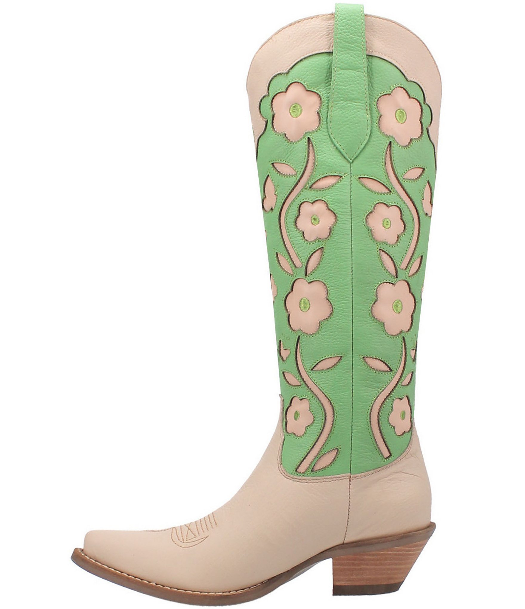 Dingo Goodness Gracious Leather Floral Tall Western Boots