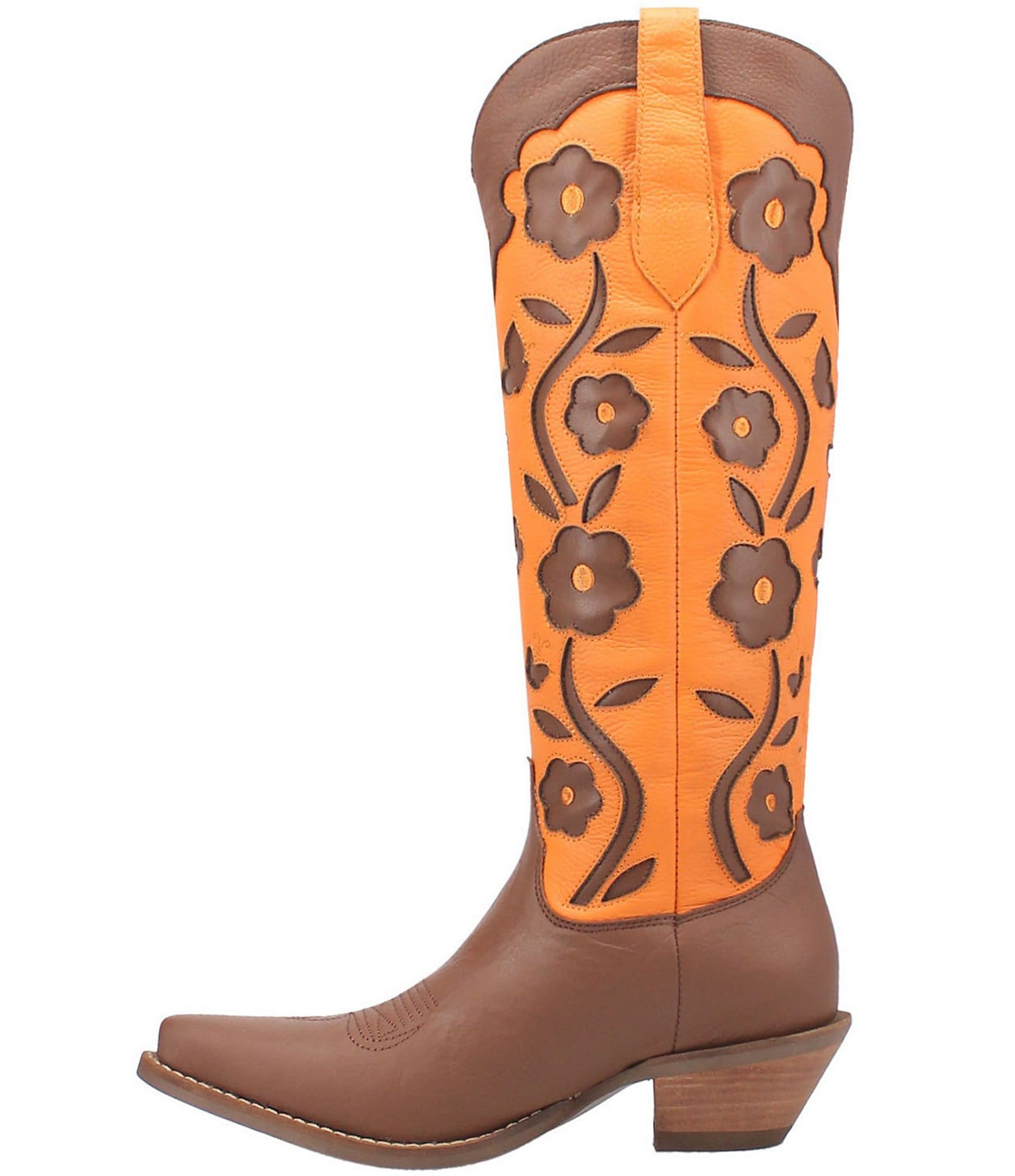 Dingo Goodness Gracious Leather Floral Tall Western Boots