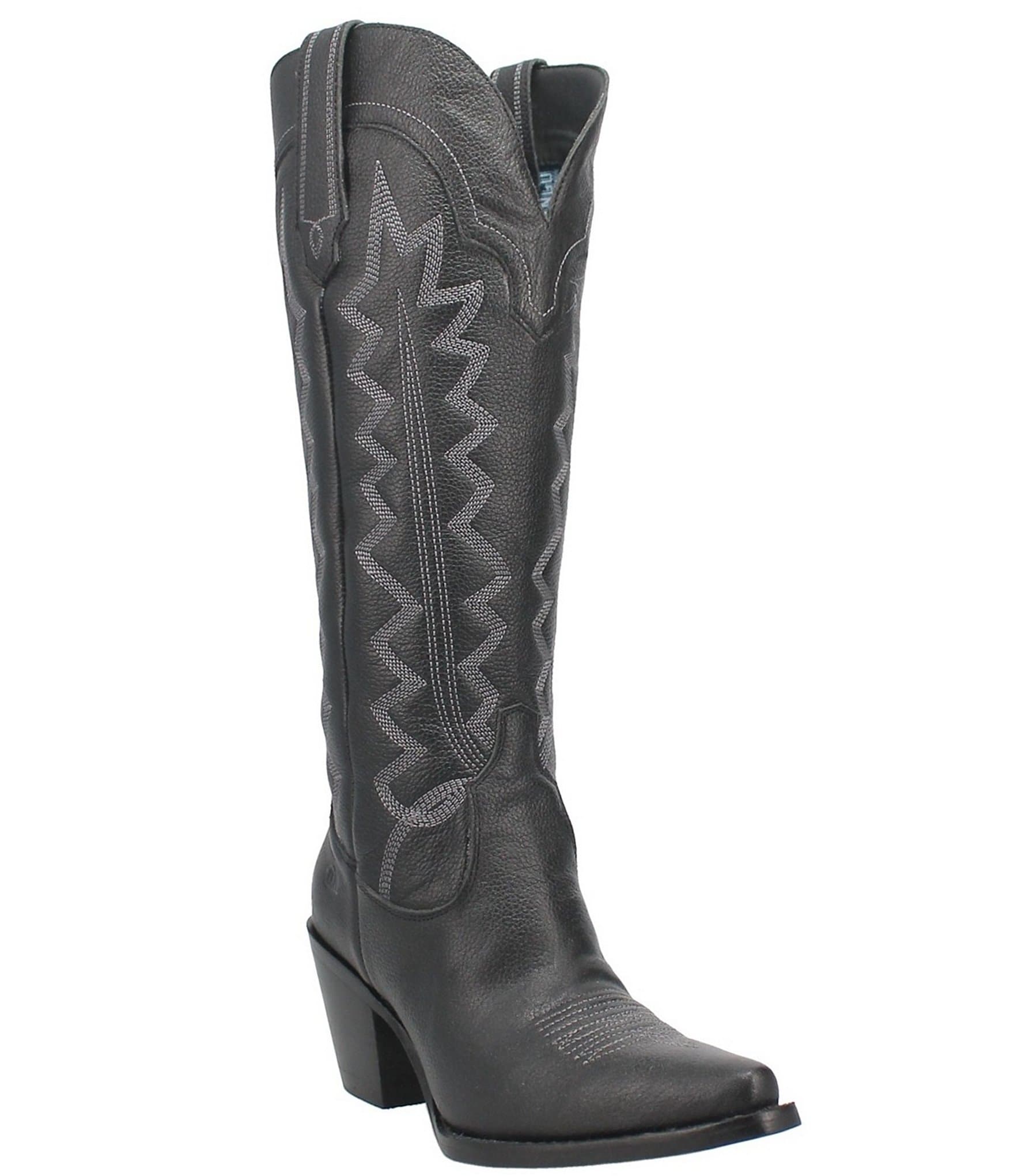 Dingo High Cotton Leather Tall Western Boots | Dillard's