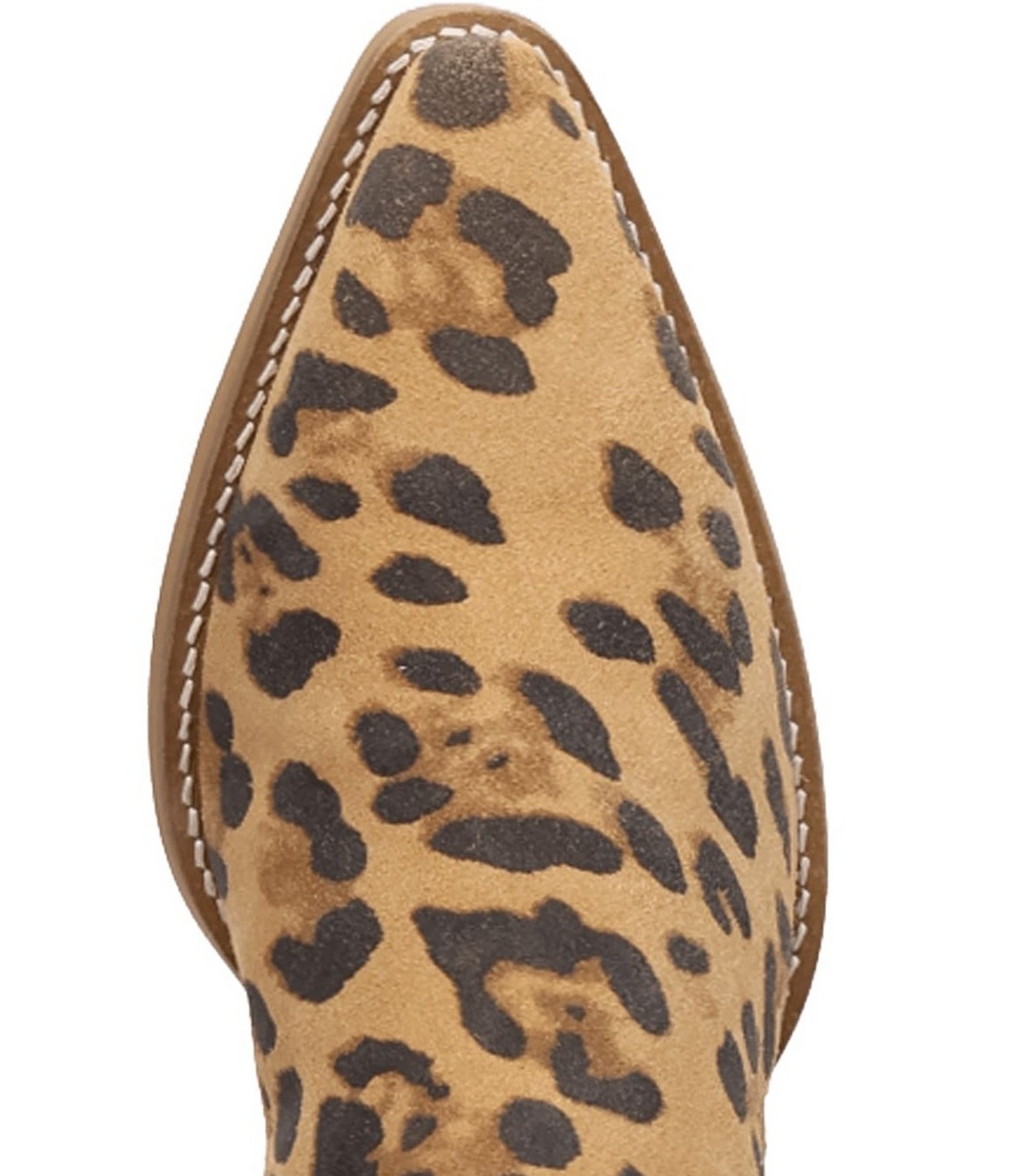 Dingo Men's Bulls Eye Leopard Print Suede Western Boots