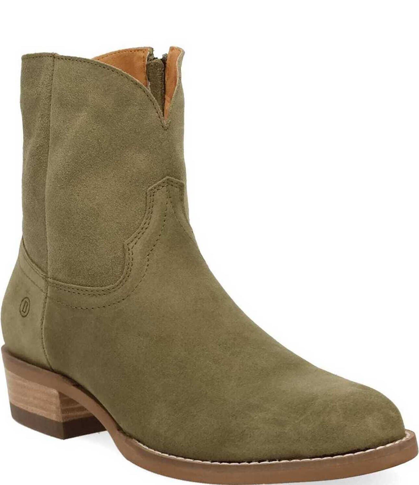 Dingo Men's Night Shift Suede Western Zip Ankle Boots
