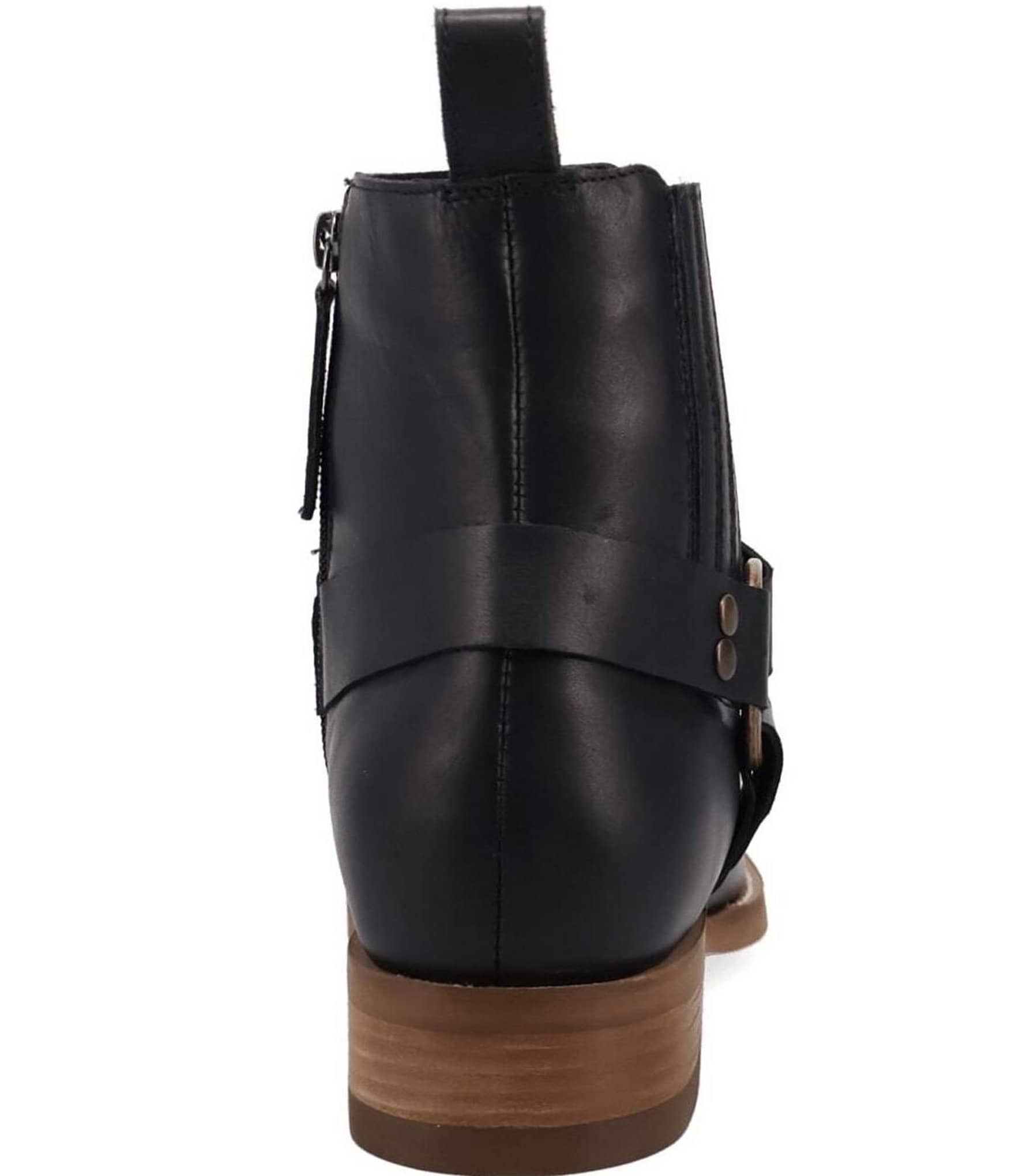 Dingo Men's Rowdy Leather O-Ring Harness Snip Toe Ankle Boots
