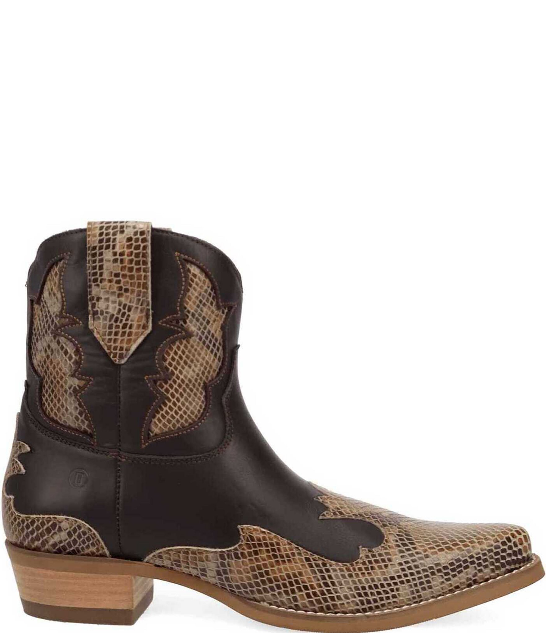 Dingo Men's Serpico Snake Embossed Leather Western Booties