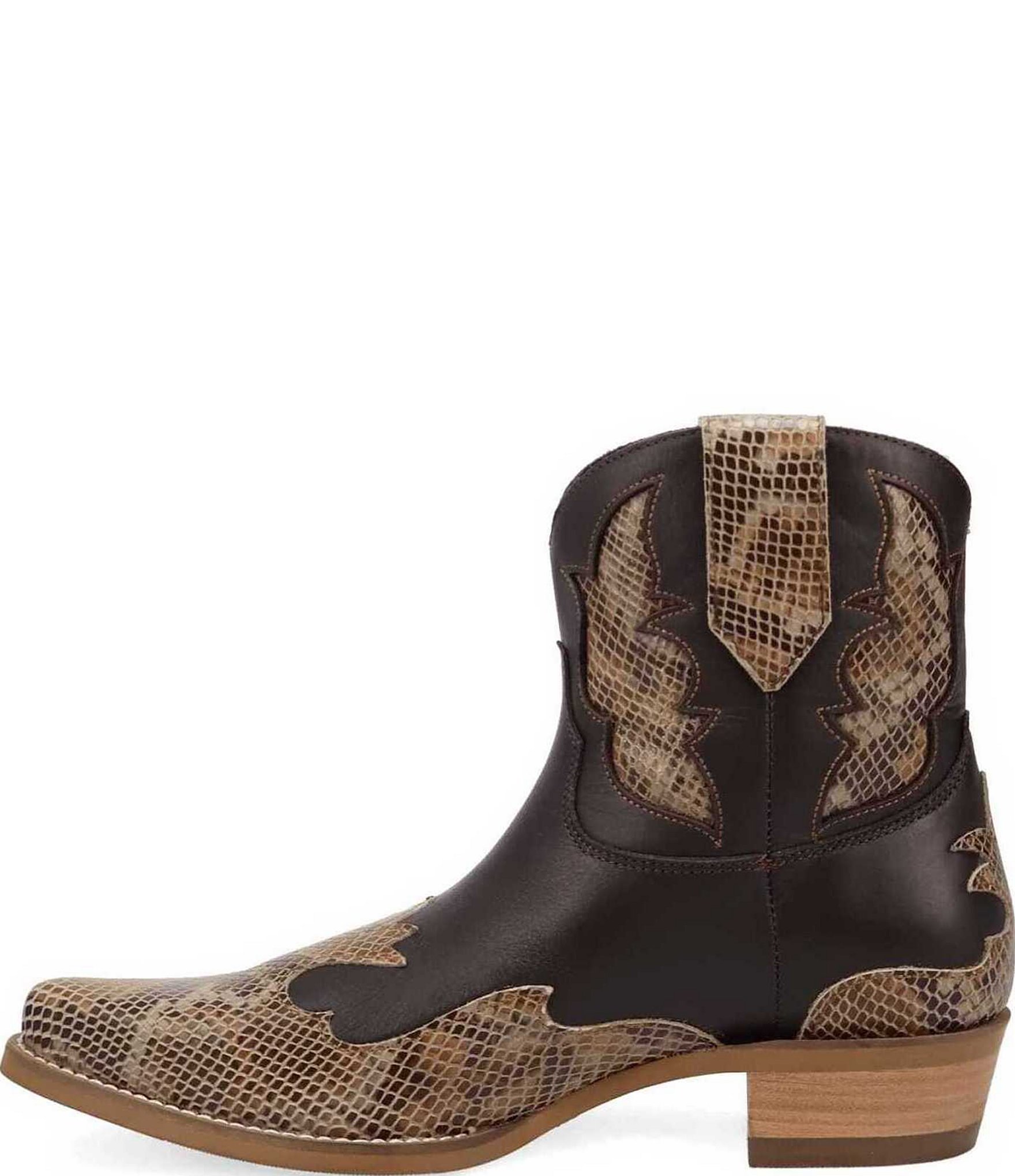 Dingo Men's Serpico Snake Embossed Leather Western Booties