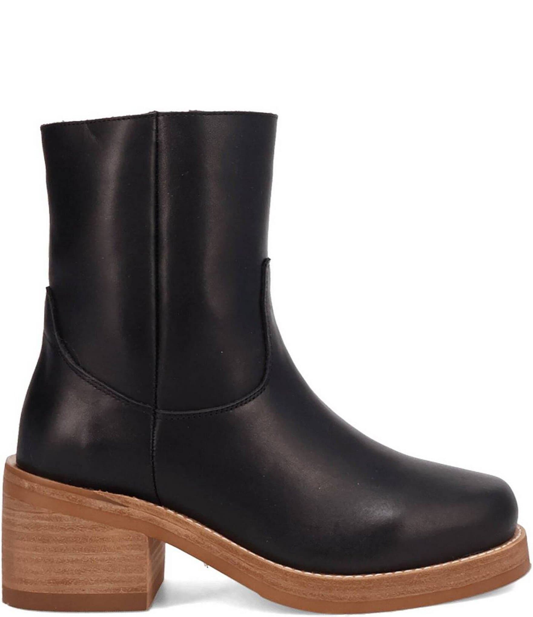 Dingo Roxy Leather Chunky Sole Booties