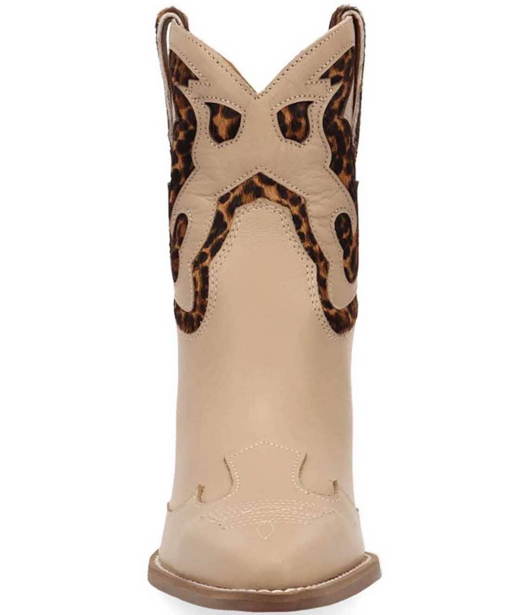 Dingo Run Wild Leather Leopard Print Suede Western Booties