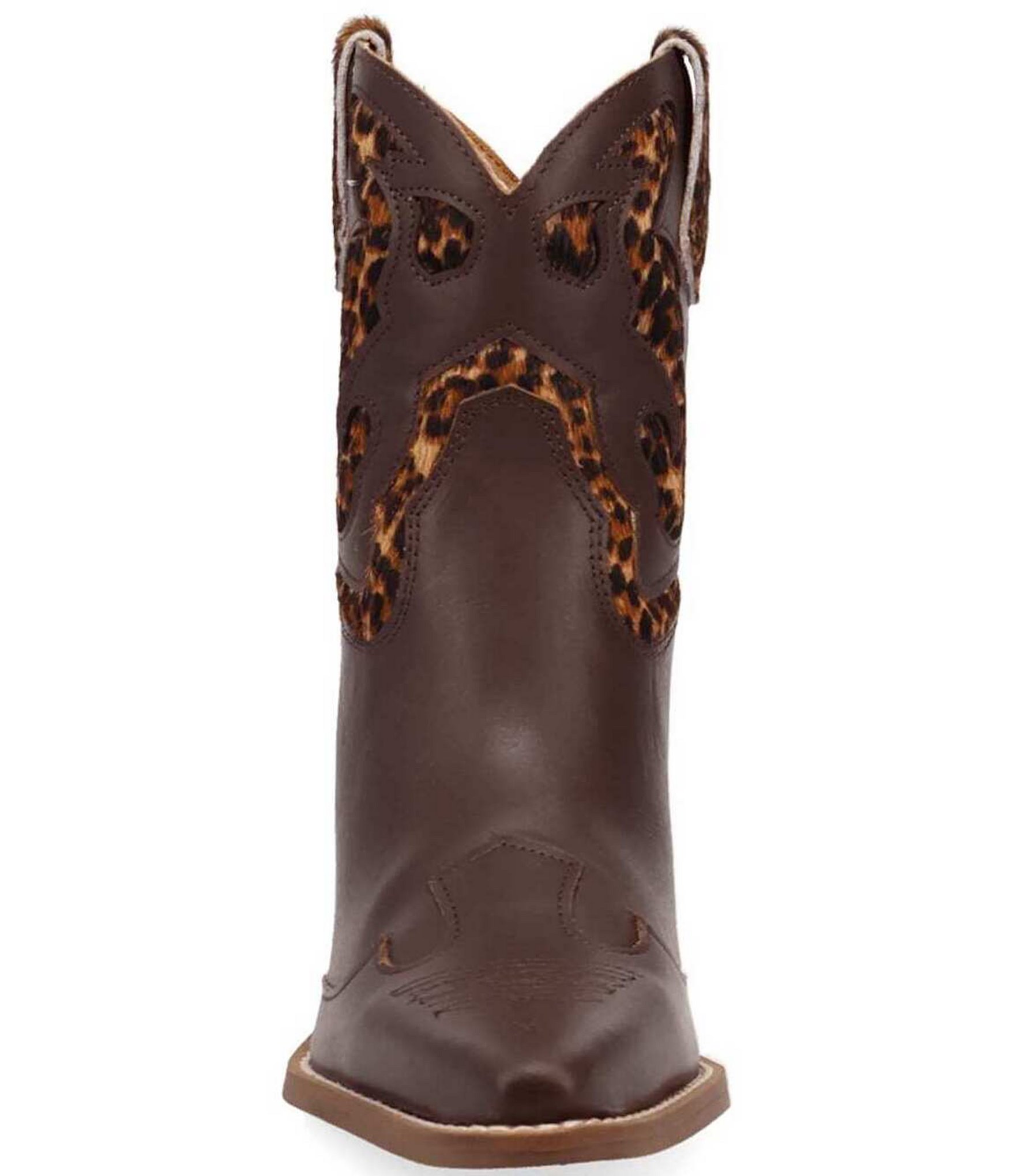 Dingo Run Wild Leather Leopard Print Suede Western Booties