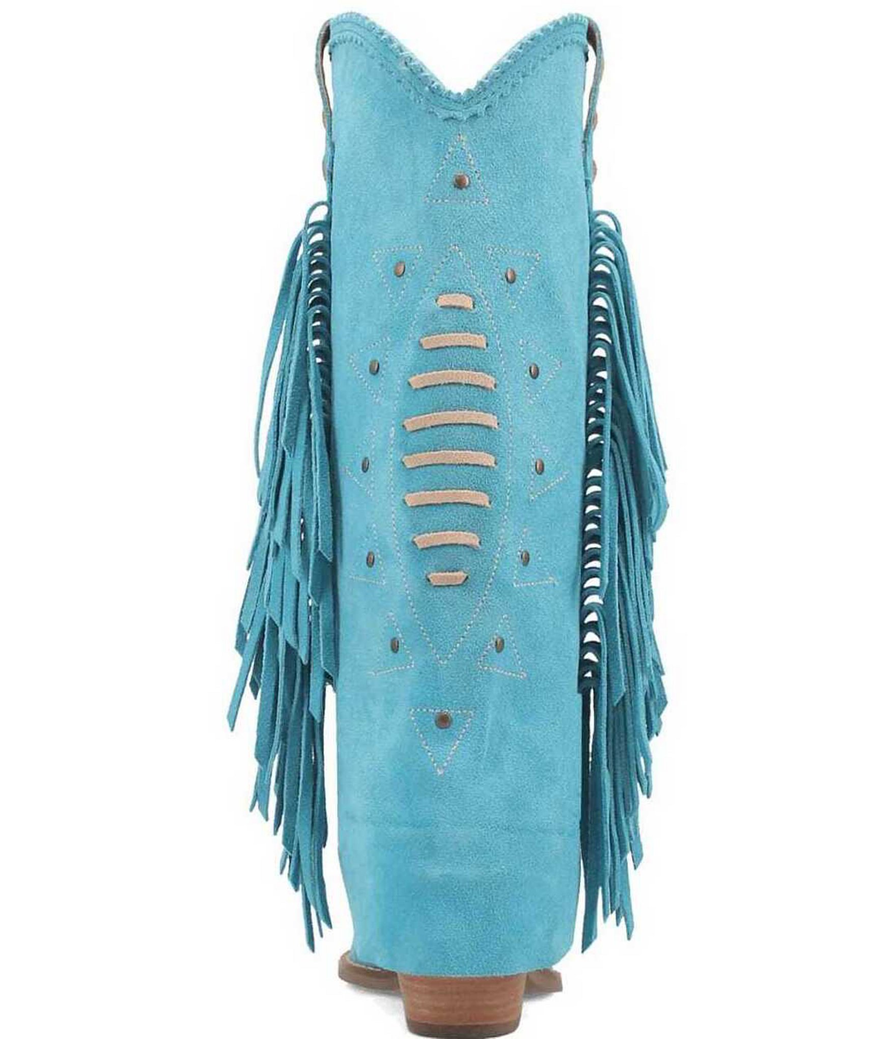 Dingo Spirit Trail Suede Fold Over Fringe Western Boots