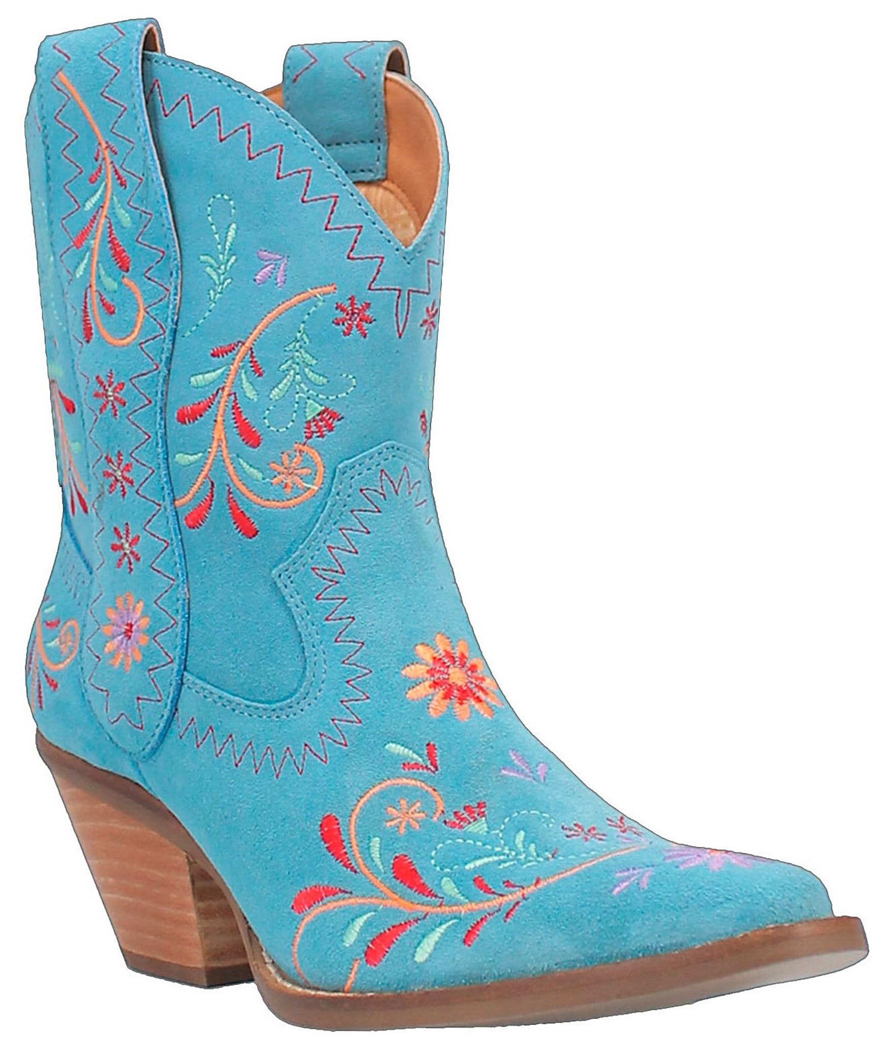 Vince Camuto Franns Foldover Denim Western Inspired Mid Boots