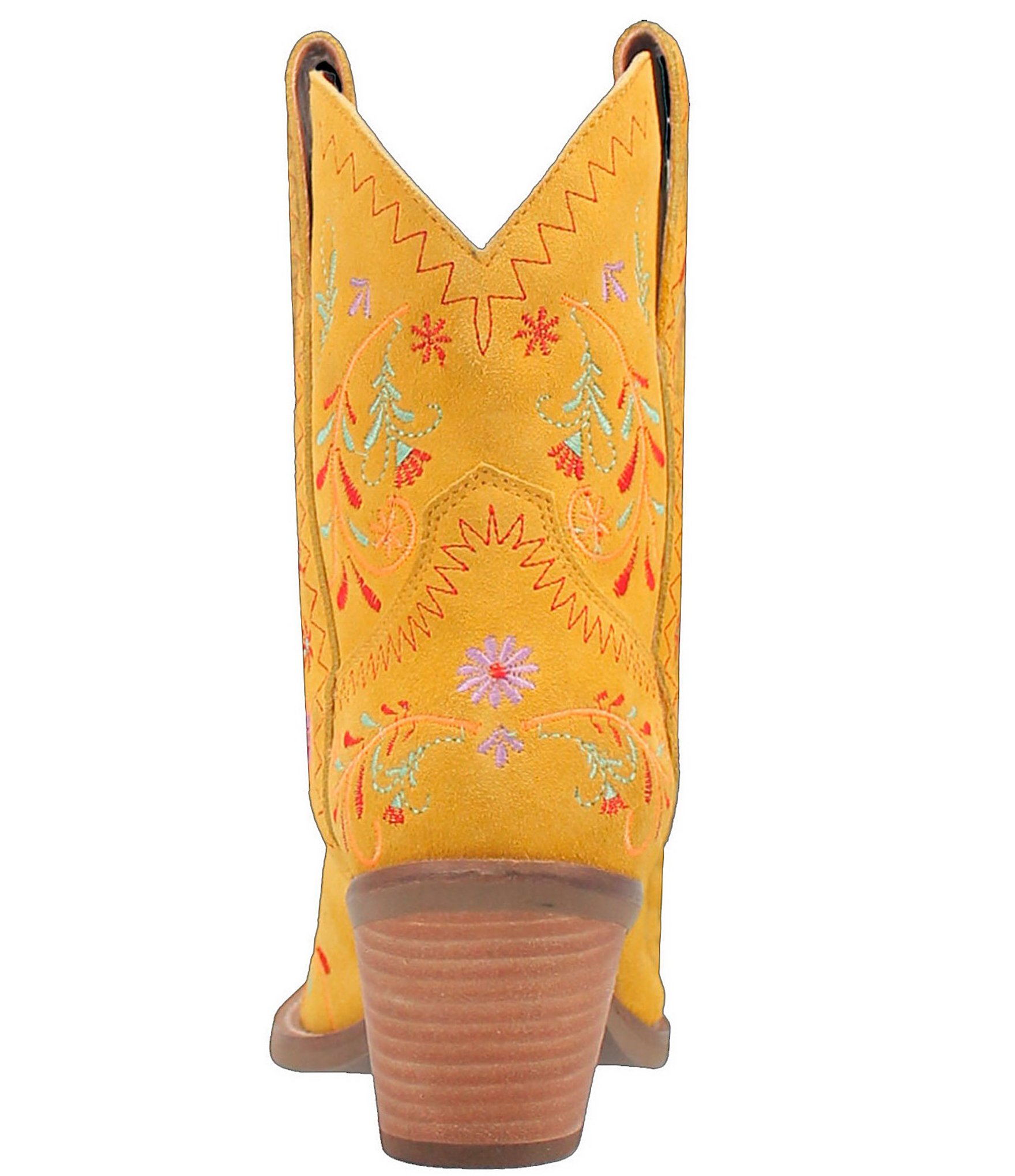 Dingo Sugar Bug Suede Floral Embroidered Western Booties