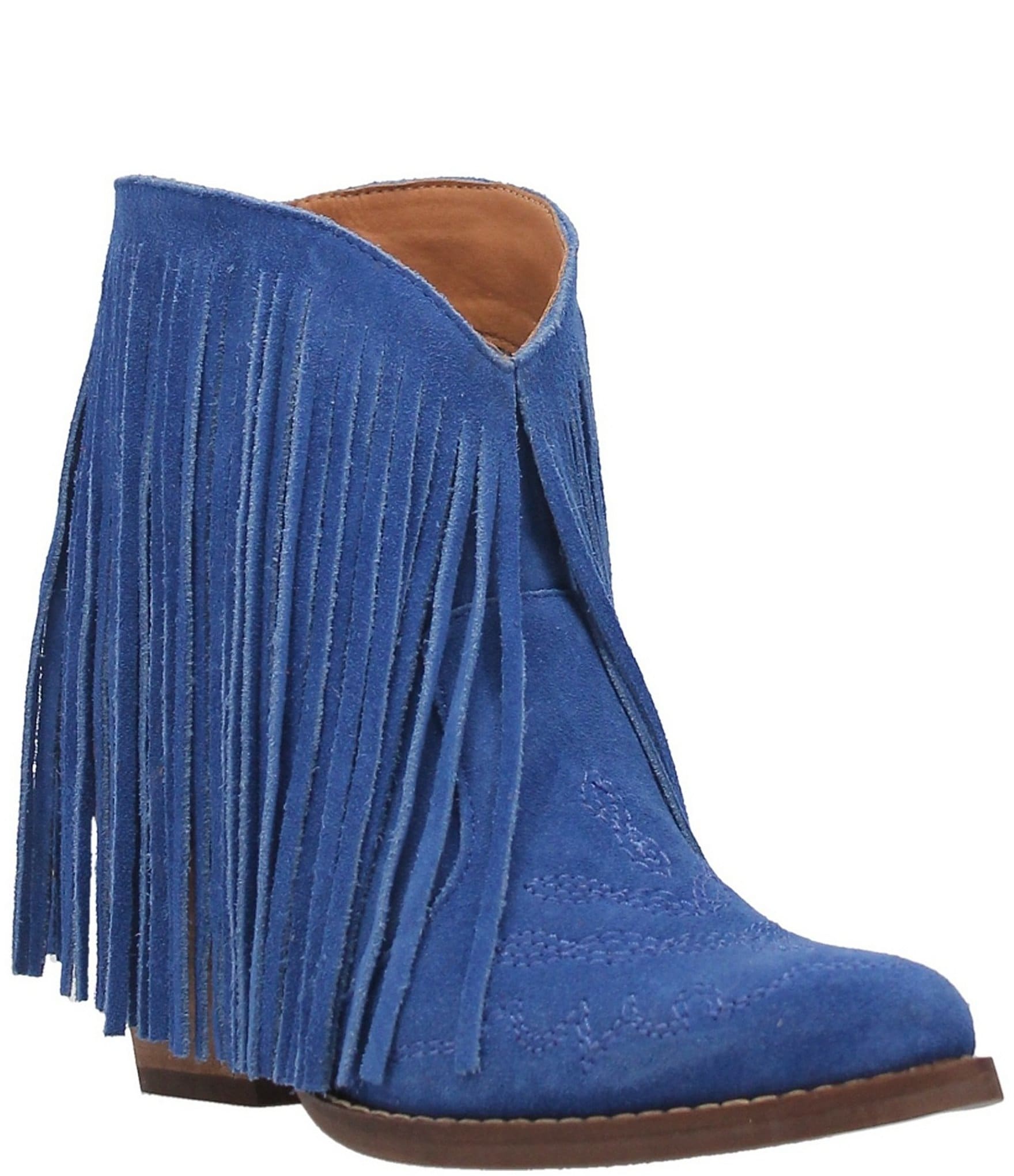 blue suede dingo boots