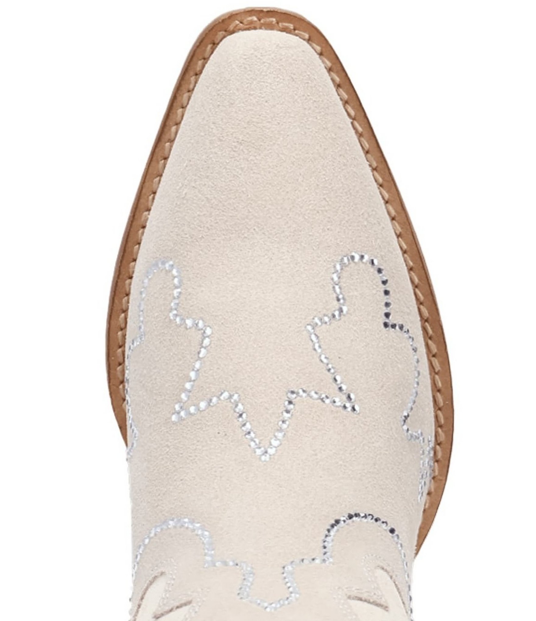 Dingo Tiny Pony Suede Rhinestone Mid Calf Western Boots