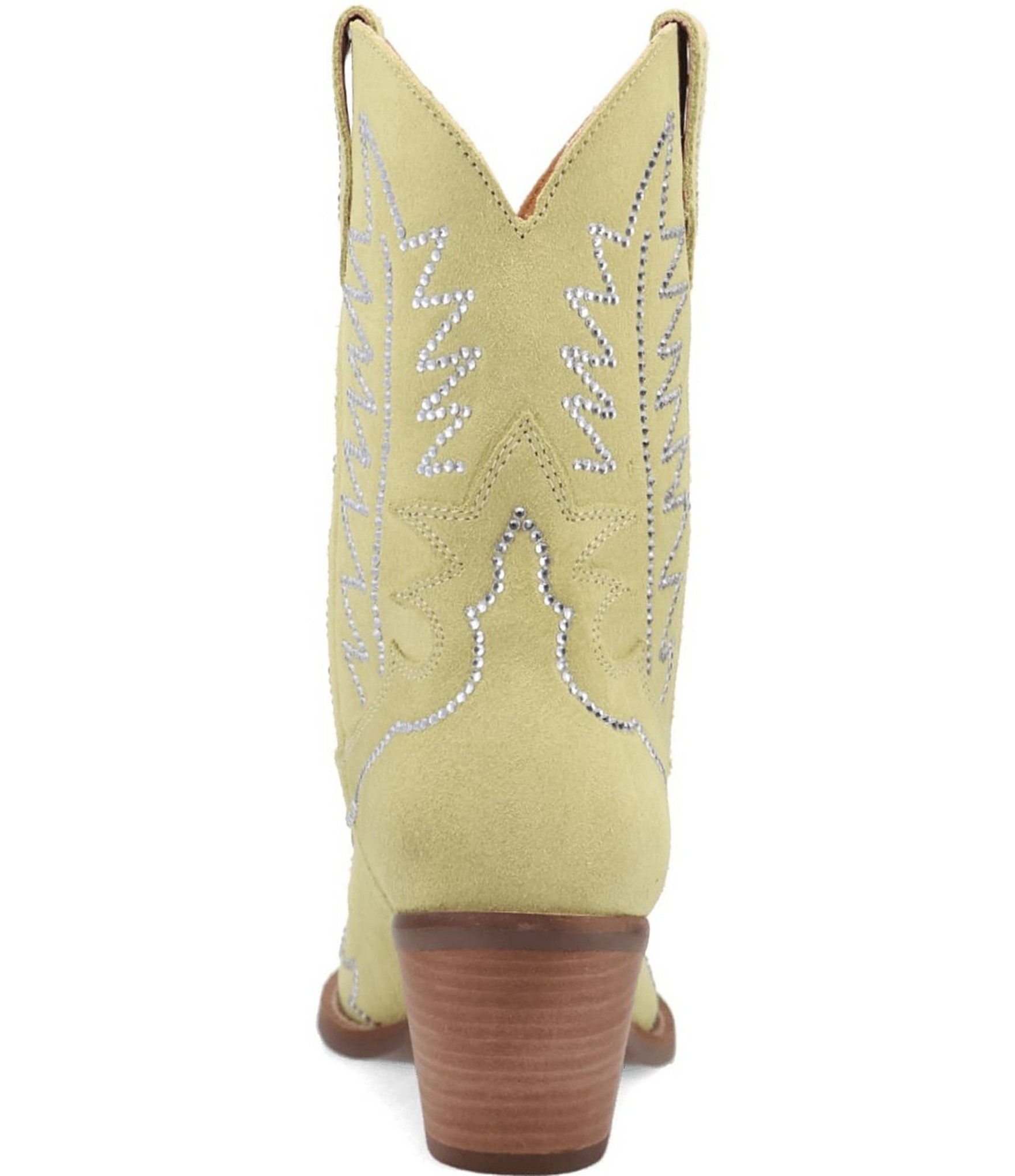 Dingo Tiny Pony Suede Rhinestone Mid Calf Western Boots