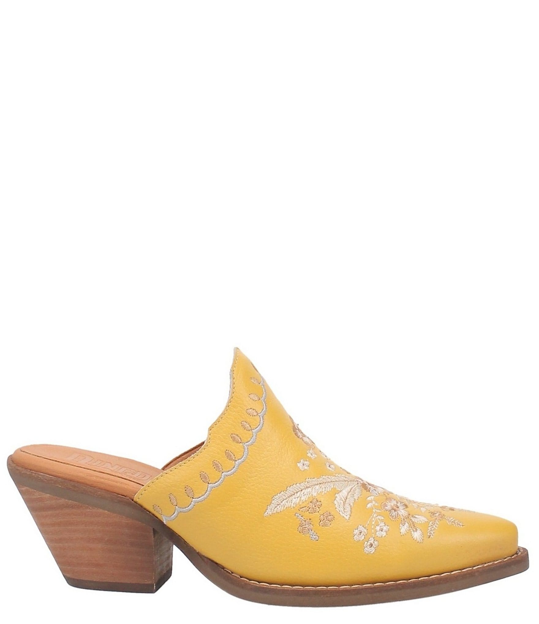 Dingo Wildflower Leather Floral Embroidered Western Mules