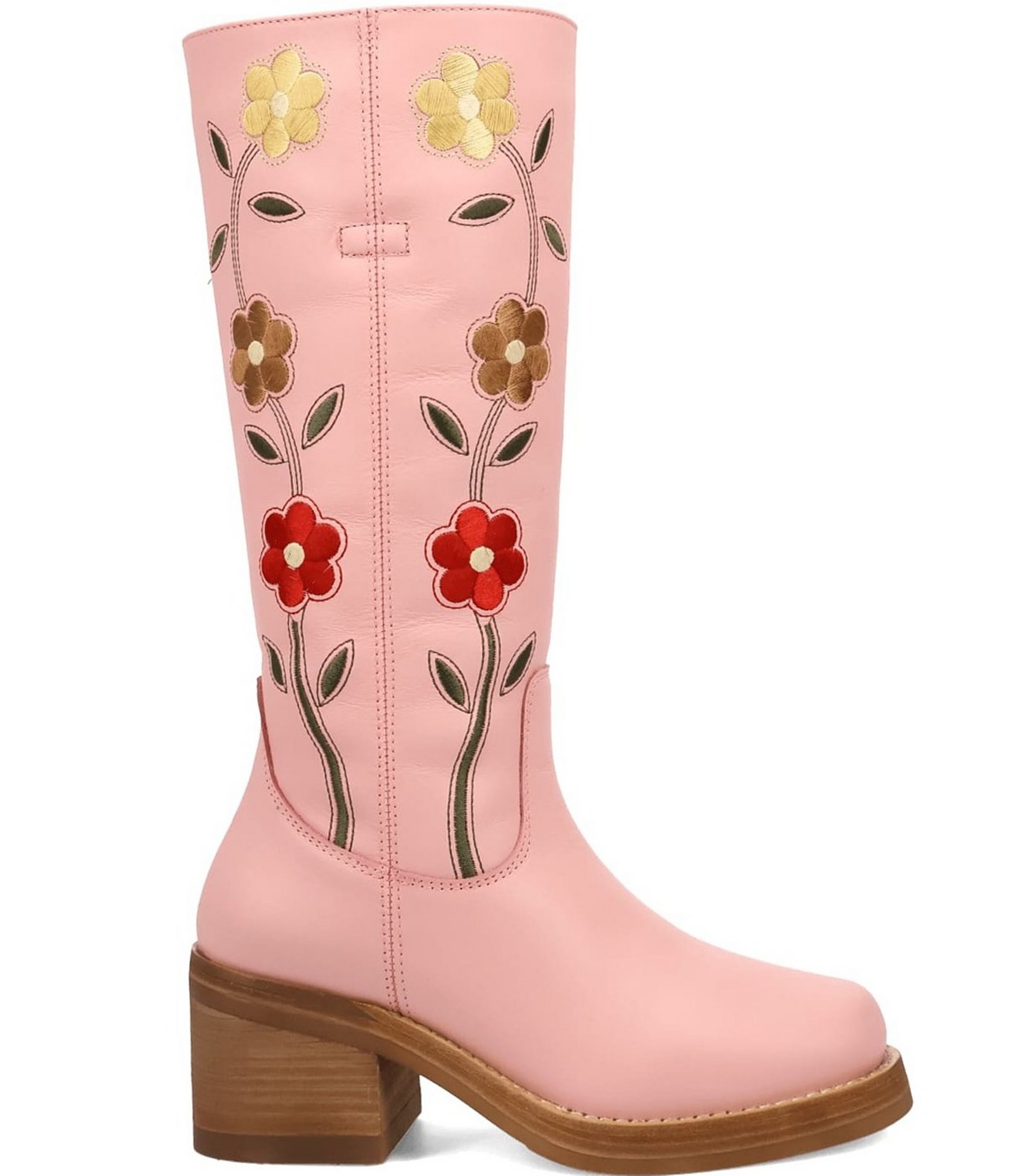 Dingo Women's Bloom Leather Floral Embroidery Tall Boots