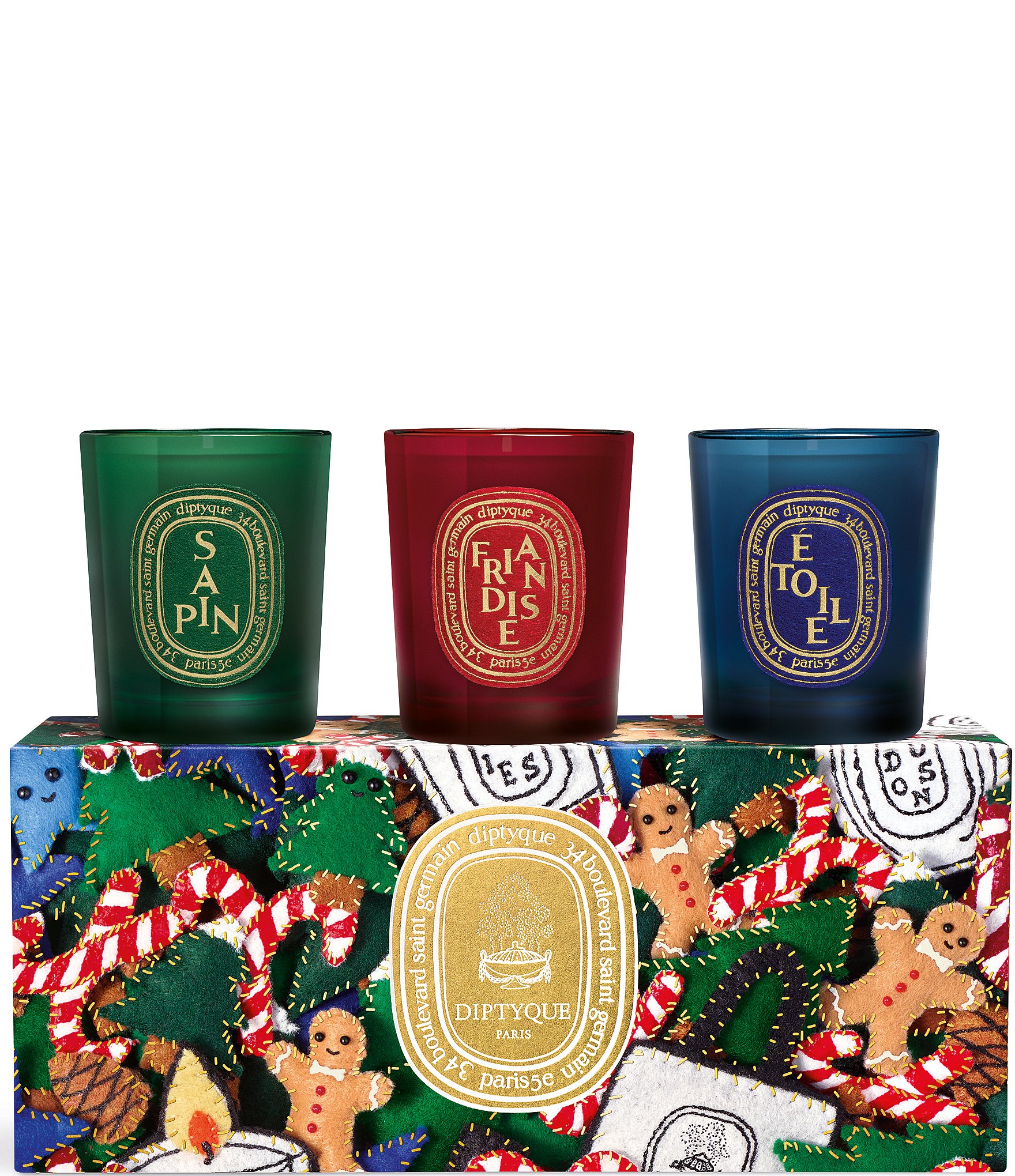 DIPTYQUE Limited Edition 3-Piece Holiday Candle Gift Set | Dillard's