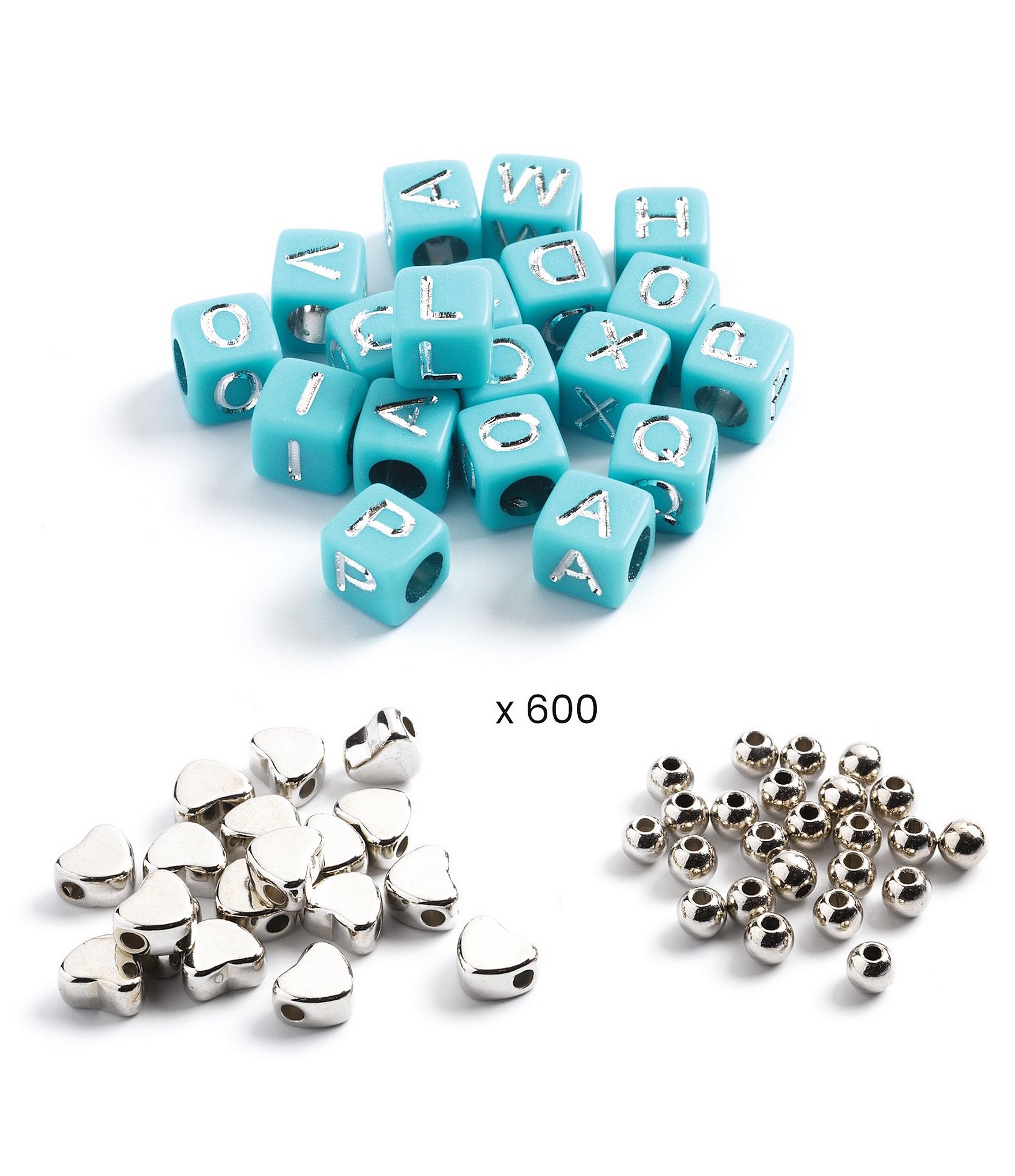 Djeco Alphabet Beads Bracelet Making Kit - Silver