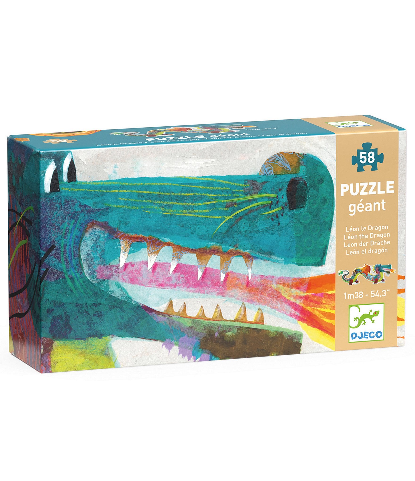 Djeco Leon The Dragon 58-Piece Giant Floor Jigsaw Puzzle