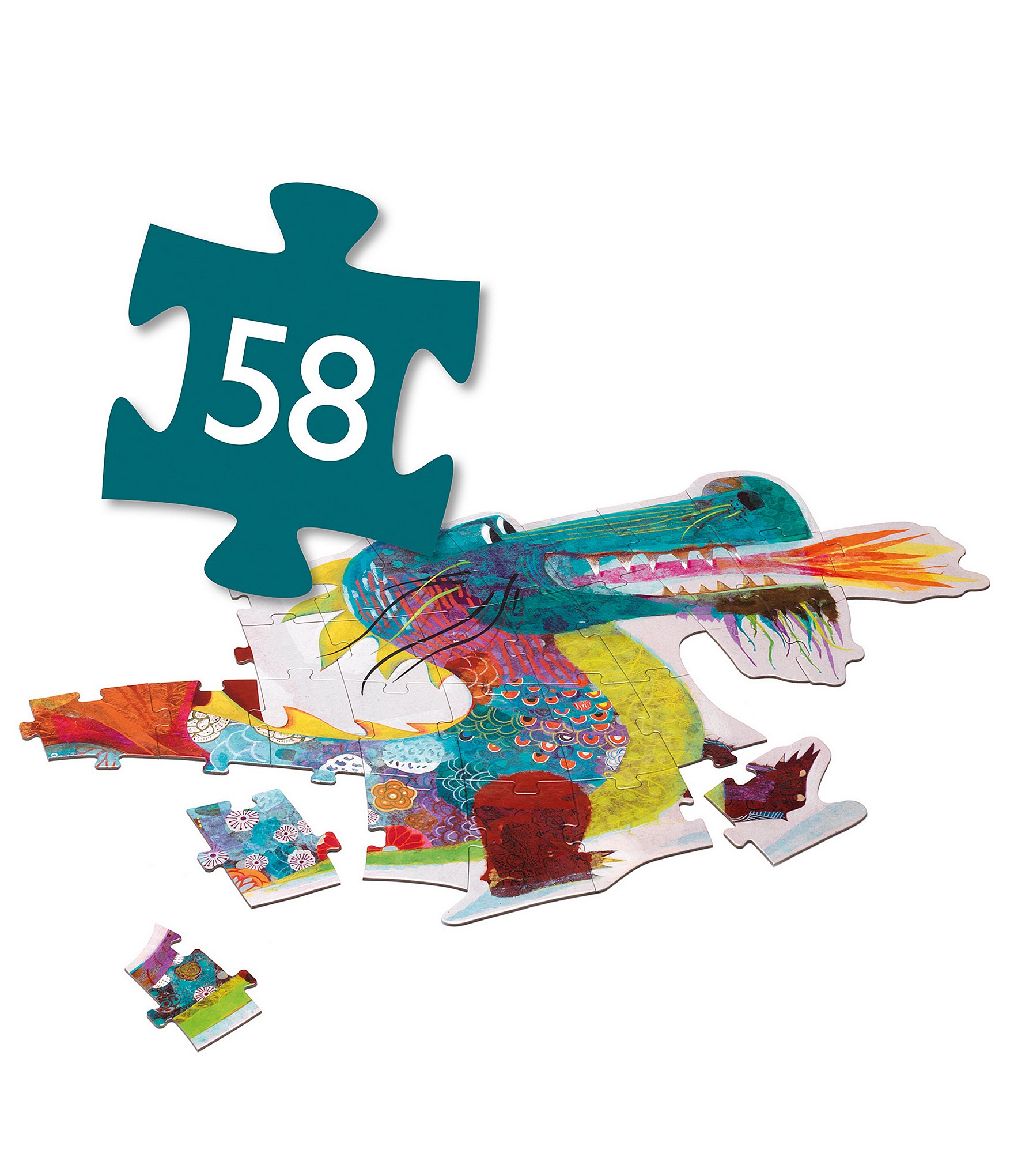 Djeco Leon The Dragon 58-Piece Giant Floor Jigsaw Puzzle